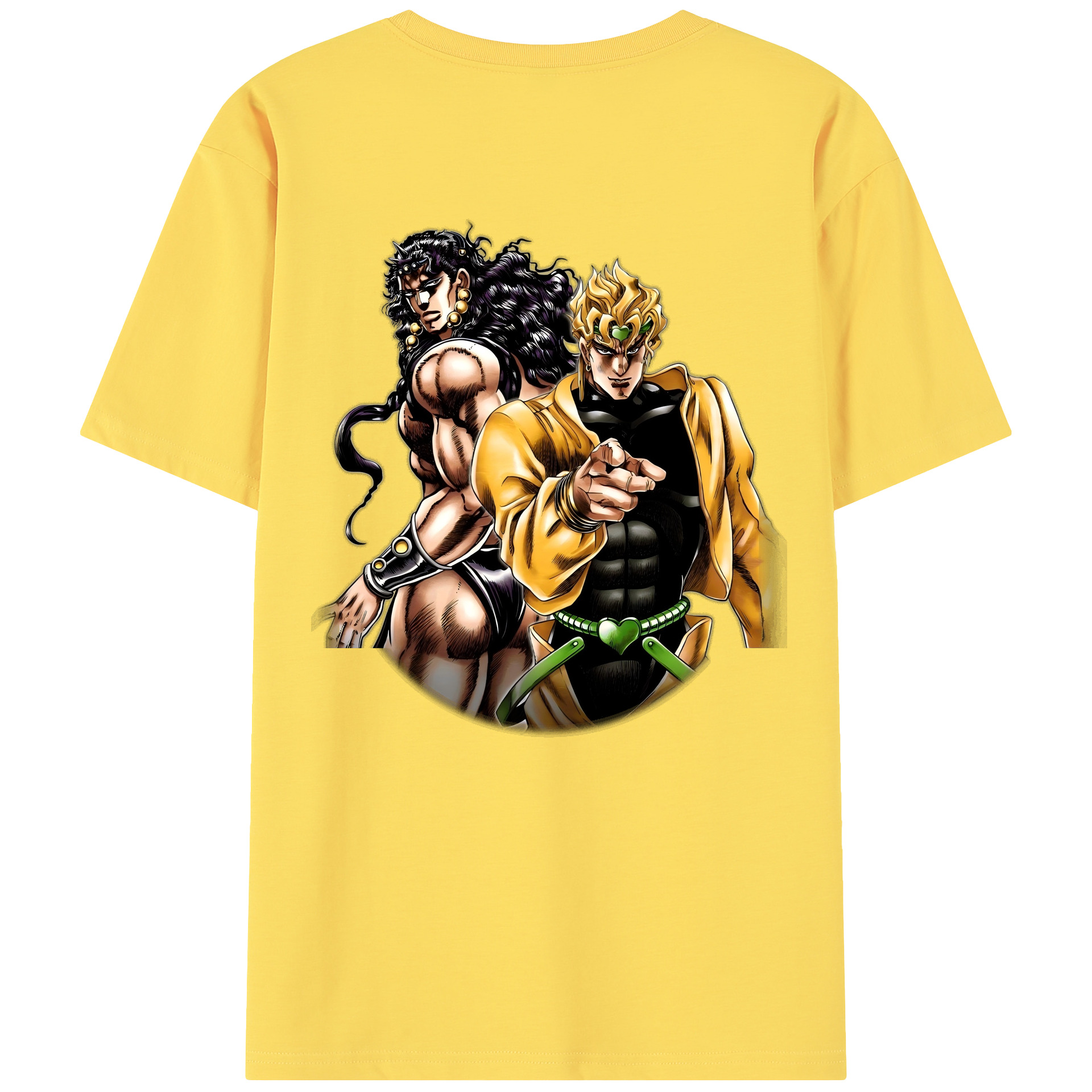 （画像用） ジョジョの奇妙な冒険 ディオ?ブランドー JoJo's Bizarre Adventure Dio Brando 綿100％半袖Tシャツ（背面プリント）