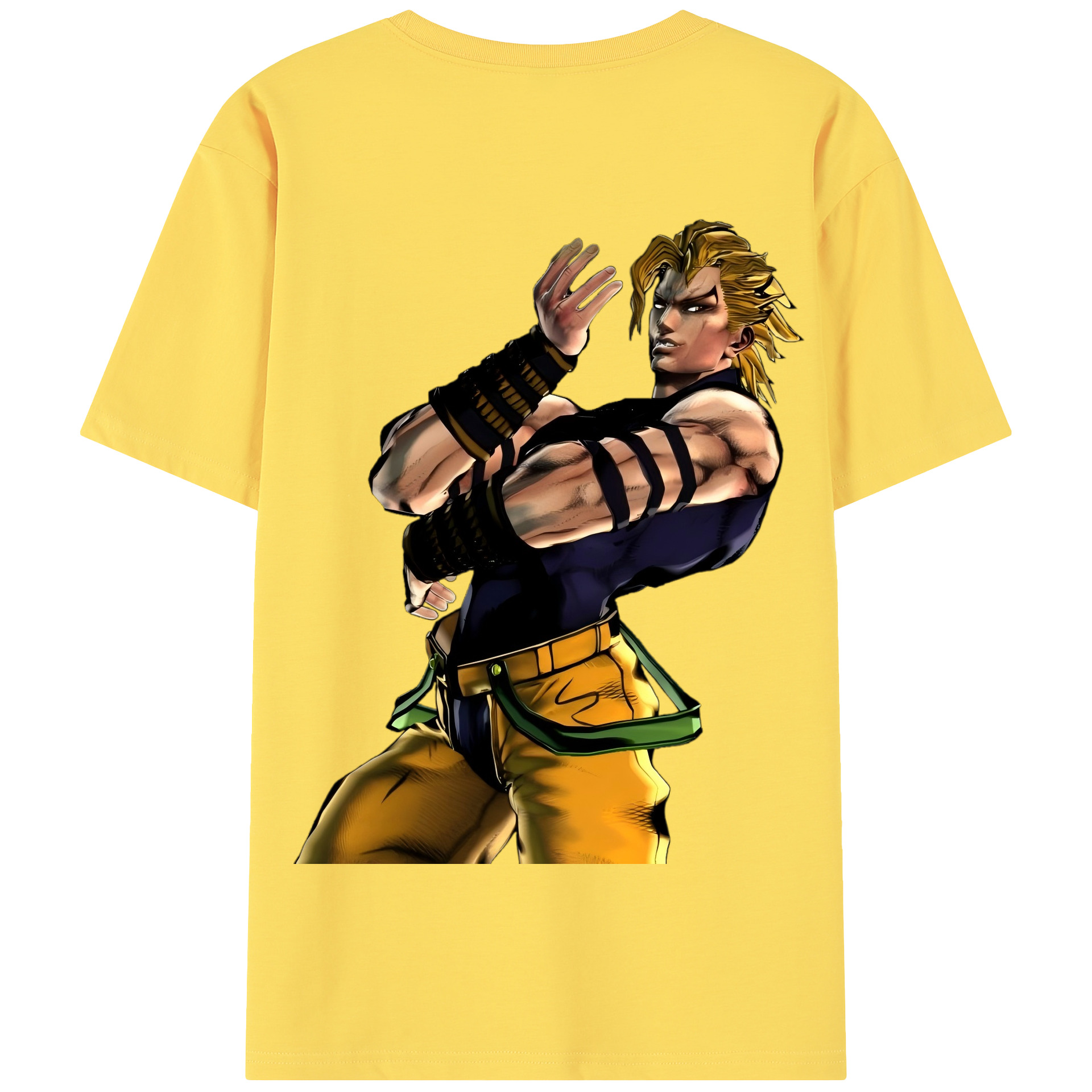 （画像用） ジョジョの奇妙な冒険 ディオ?ブランドー JoJo's Bizarre Adventure Dio Brando 綿100％半袖Tシャツ（背面プリント）