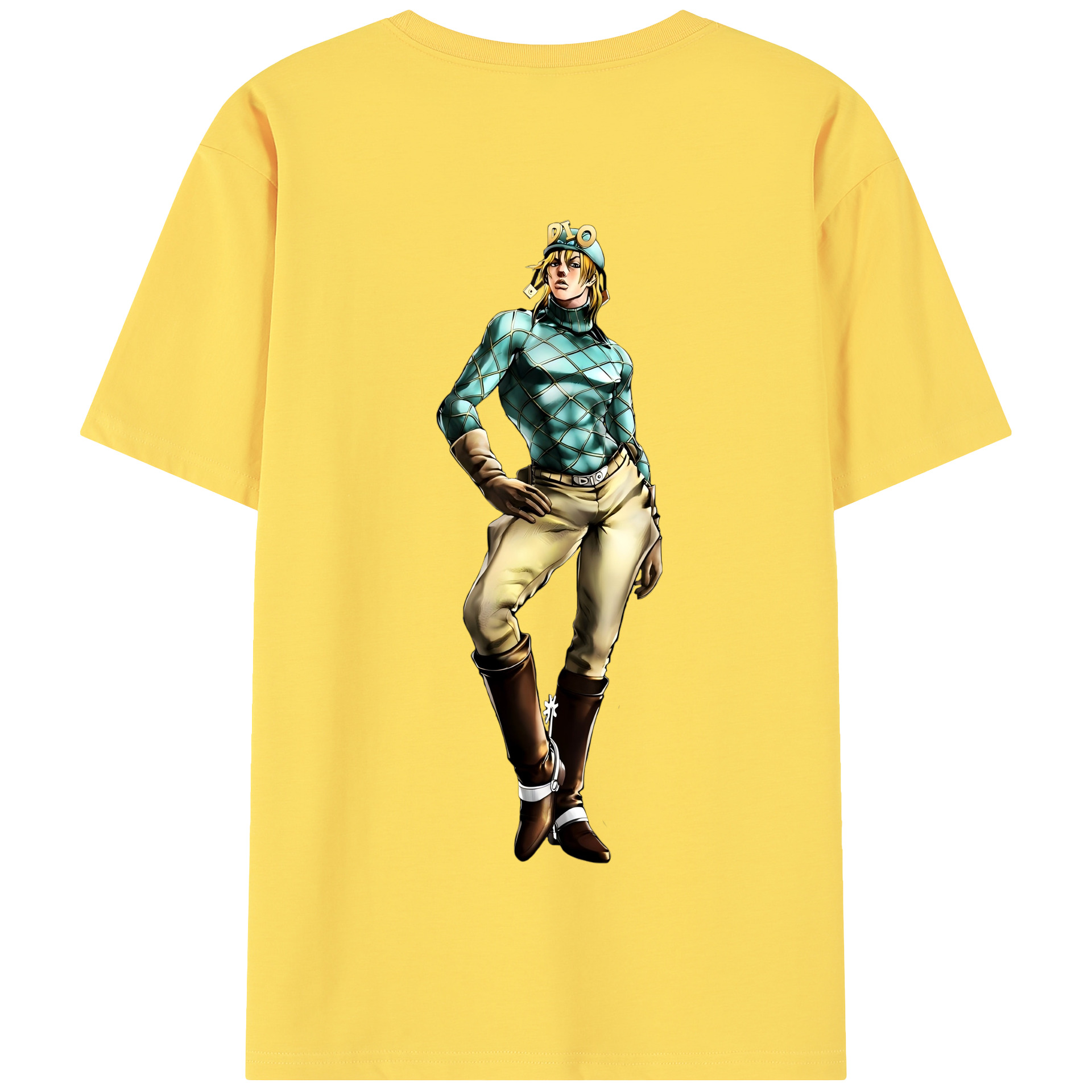 （画像用） ジョジョの奇妙な冒険 ディオ?ブランドー JoJo's Bizarre Adventure Dio Brando 綿100％半袖Tシャツ（背面プリント）