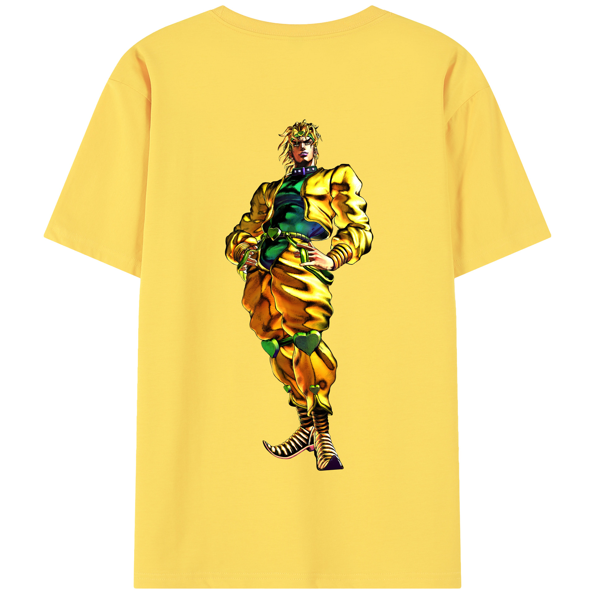 （画像用） ジョジョの奇妙な冒険 ディオ?ブランドー JoJo's Bizarre Adventure Dio Brando 綿100％半袖Tシャツ（背面プリント）