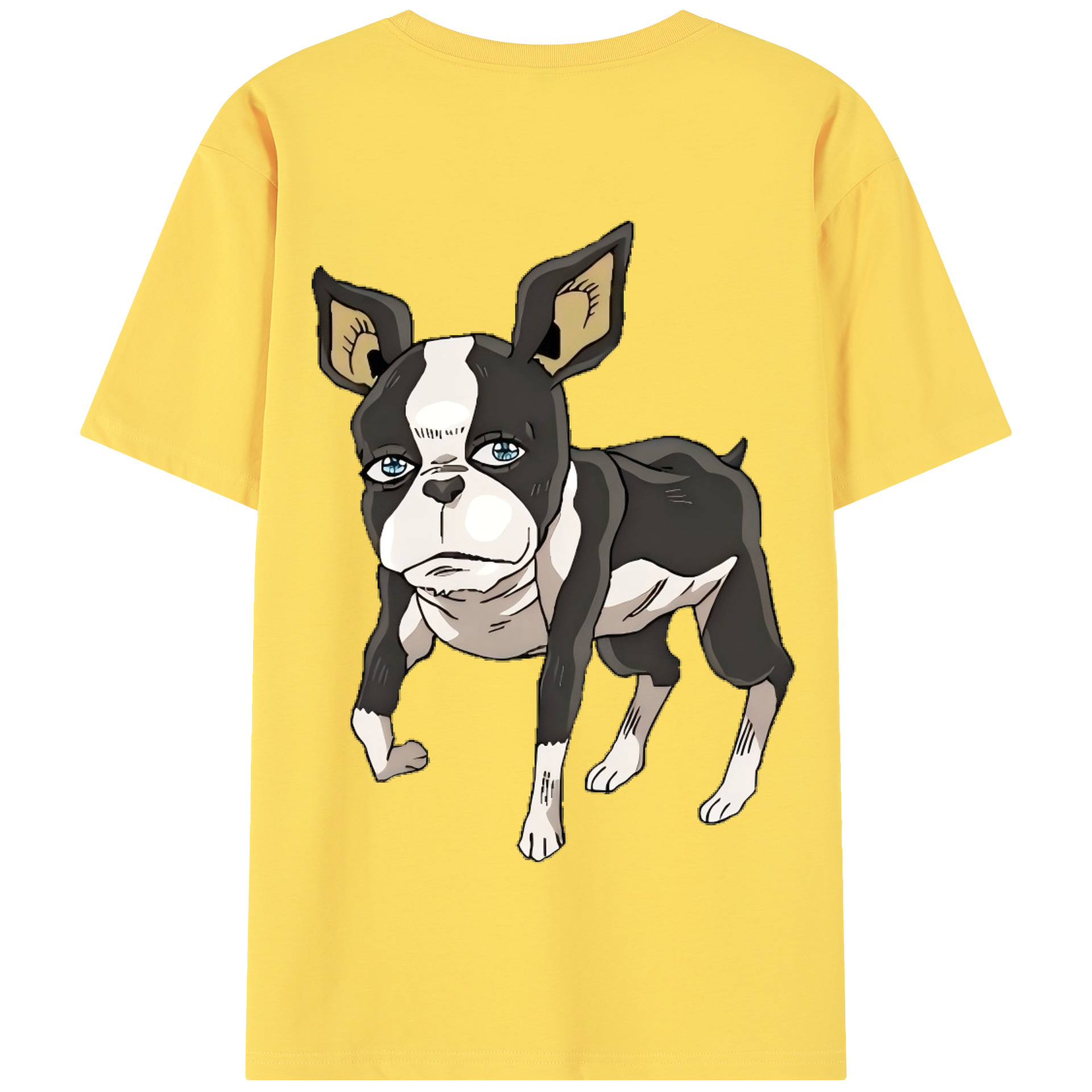 （画像用） ジョジョの奇妙な冒険 イギー JoJo's Bizarre Adventure Iggy 綿100％半袖Tシャツ（背面プリント）
