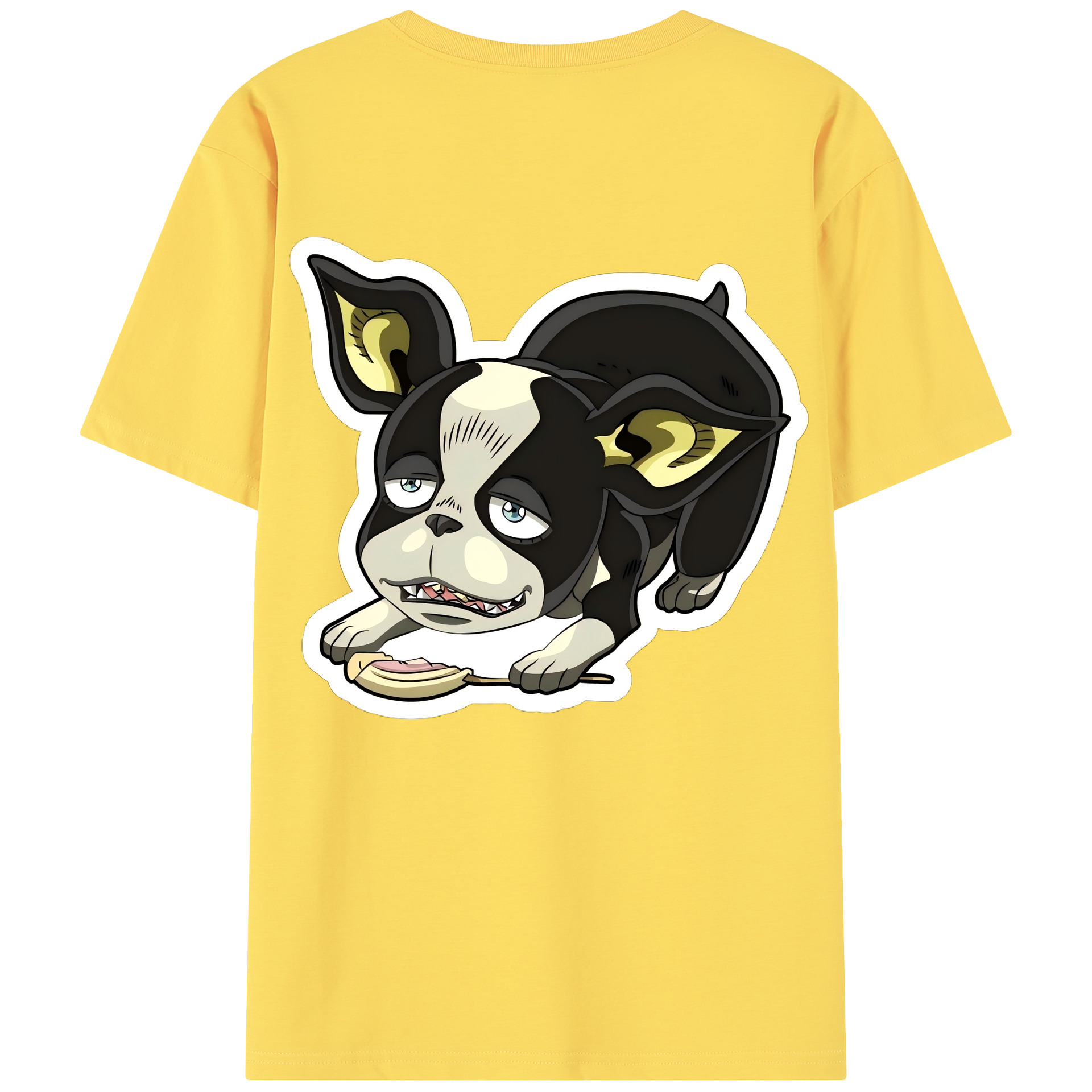 （画像用） ジョジョの奇妙な冒険 イギー JoJo's Bizarre Adventure Iggy 綿100％半袖Tシャツ（背面プリント）