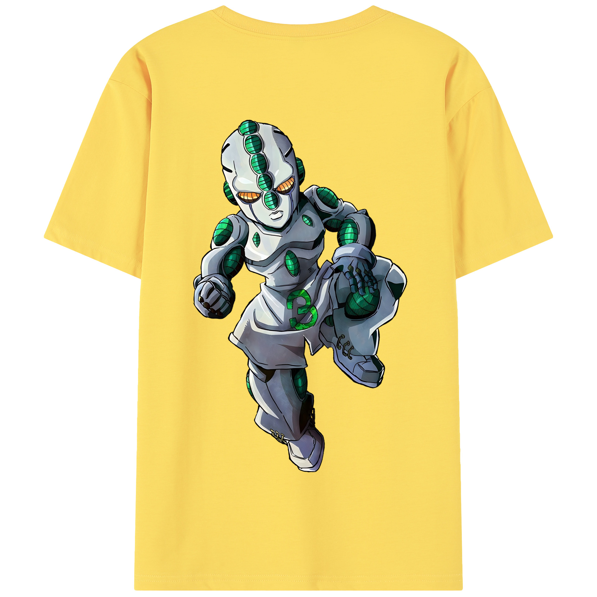 （画像用） ジョジョの奇妙な冒険 広瀨康一 JoJo's Bizarre Adventure Hirose Koichi 綿100％半袖Tシャツ（背面プリント）