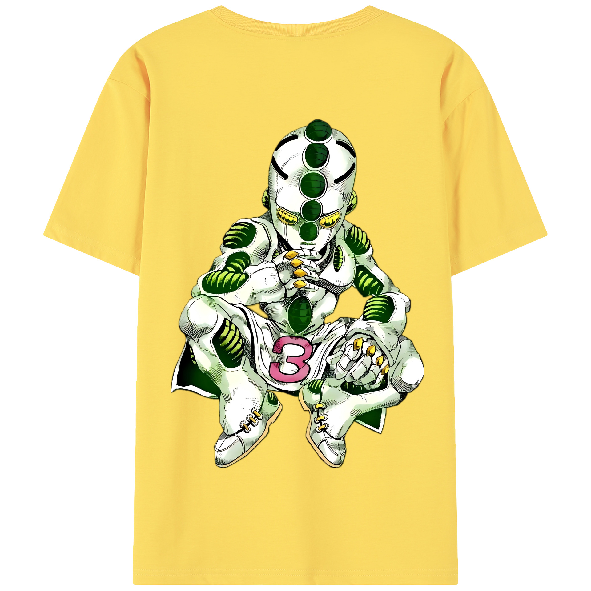 （画像用） ジョジョの奇妙な冒険 広瀨康一 JoJo's Bizarre Adventure Hirose Koichi 綿100％半袖Tシャツ（背面プリント）