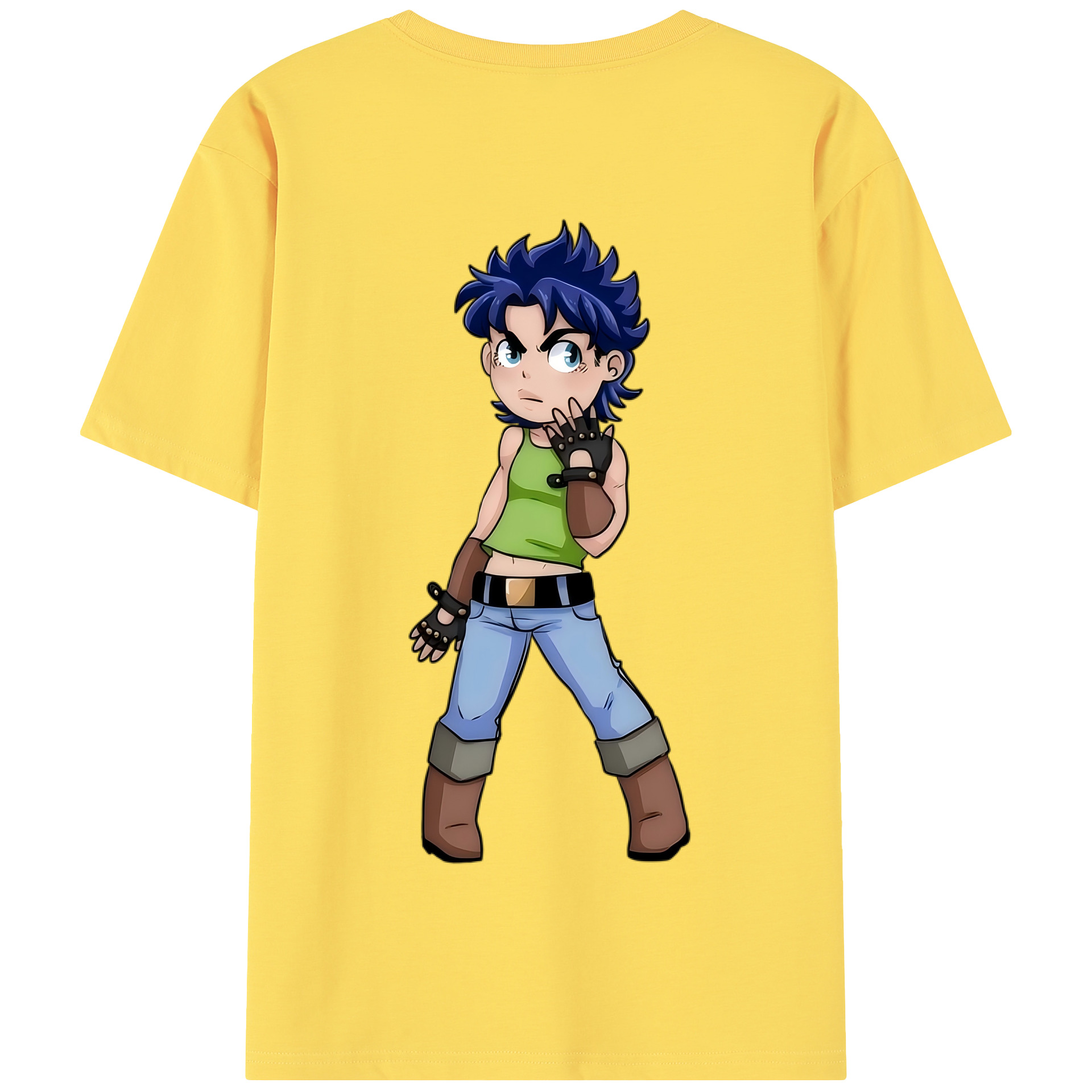 （画像用） ジョジョの奇妙な冒険 広瀨康一 JoJo's Bizarre Adventure Hirose Koichi 綿100％半袖Tシャツ（背面プリント）