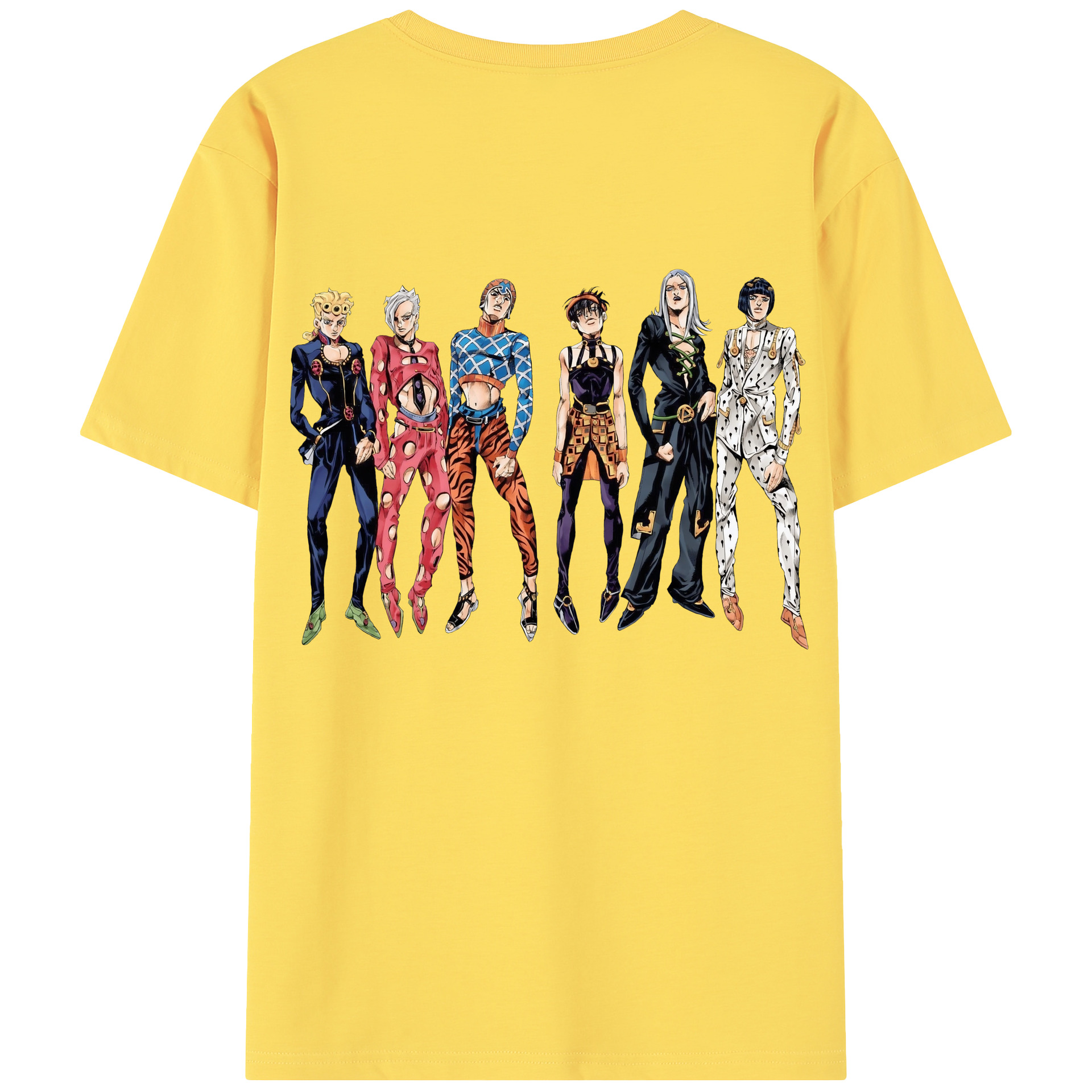 （画像用） ジョジョの奇妙な冒険 JoJo's Bizarre Adventure 綿100％半袖Tシャツ（背面プリント）
