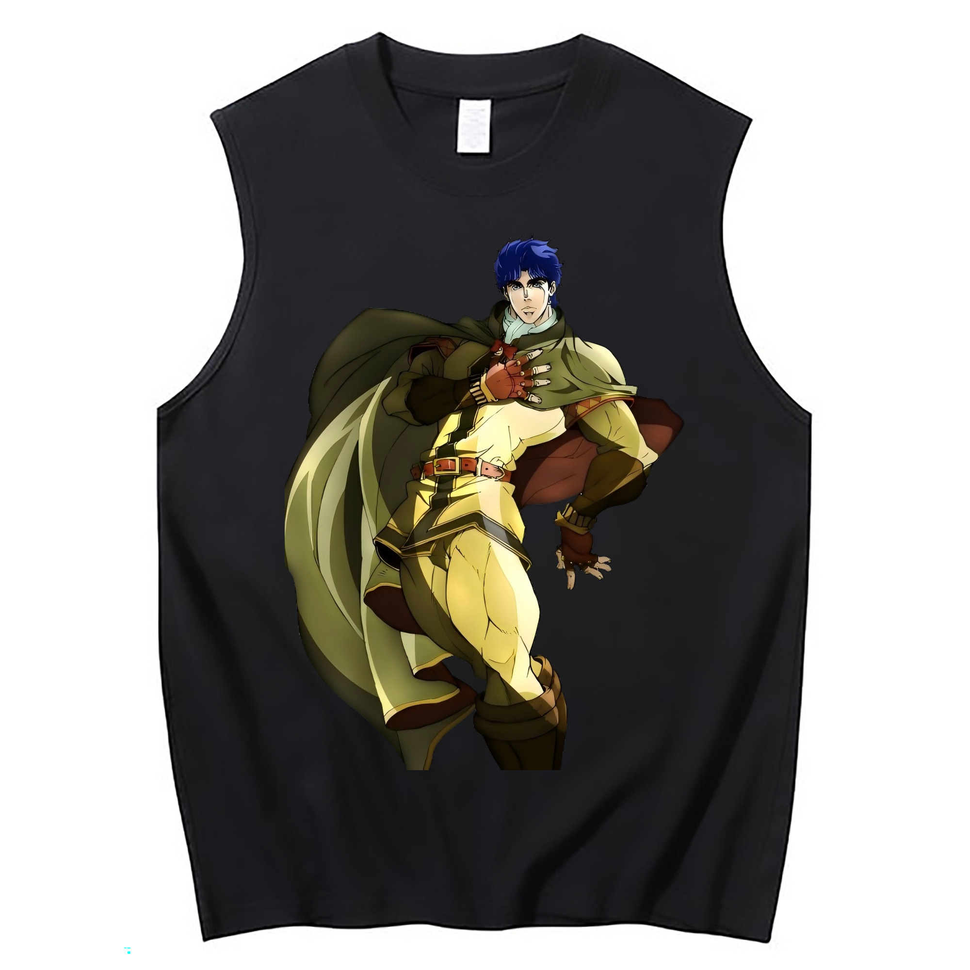 （画像用） ジョジョの奇妙な冒険 /ジョナサン?ジョースター JoJo's Bizarre Adventure Jonathan Joestar コットン100％タンクトップ（フロントプリント）