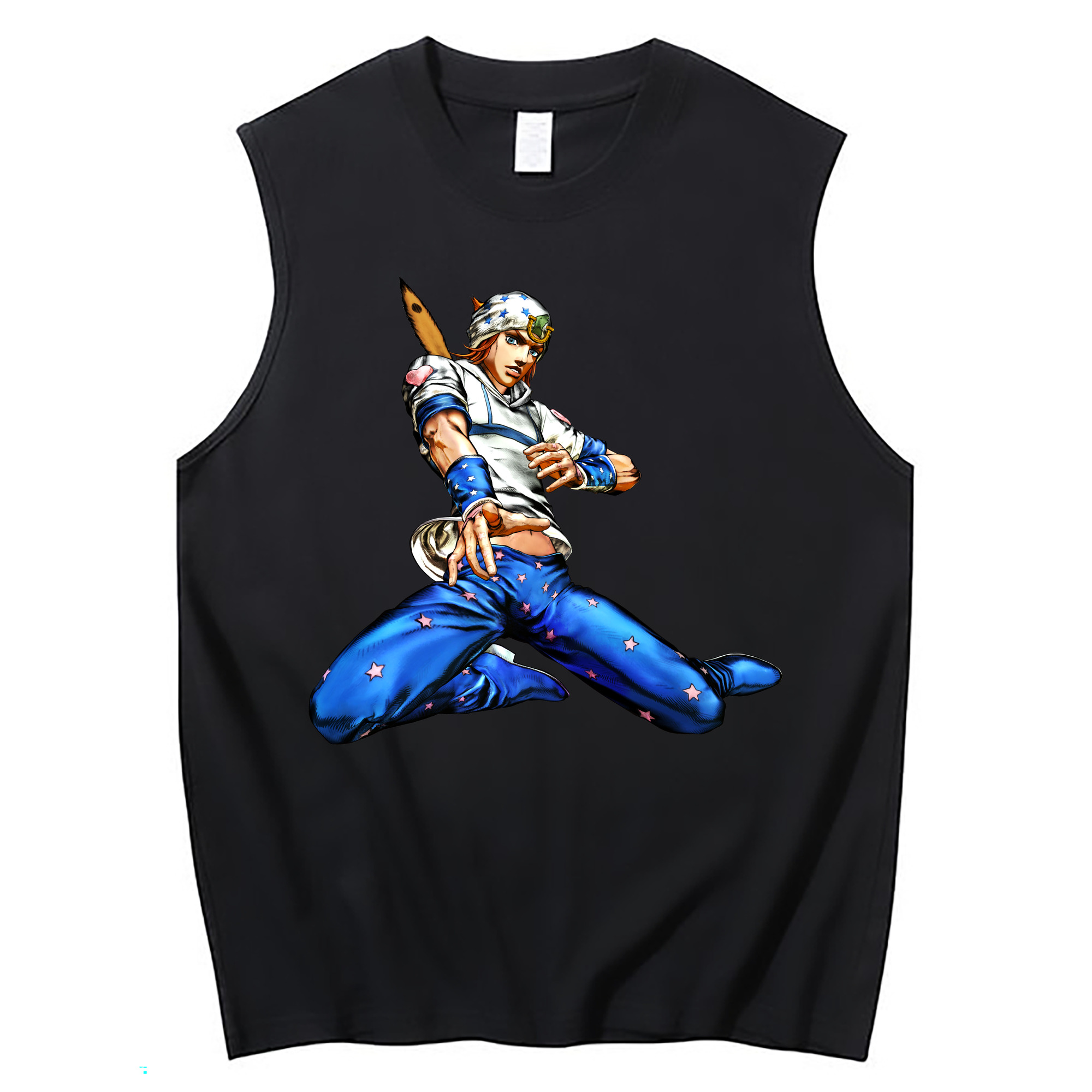 （画像用） ジョジョの奇妙な冒険 ジョナサン?ジョースター JoJo's Bizarre Adventure Jonathan Joestar コットン100％タンクトップ（フロントプリント）