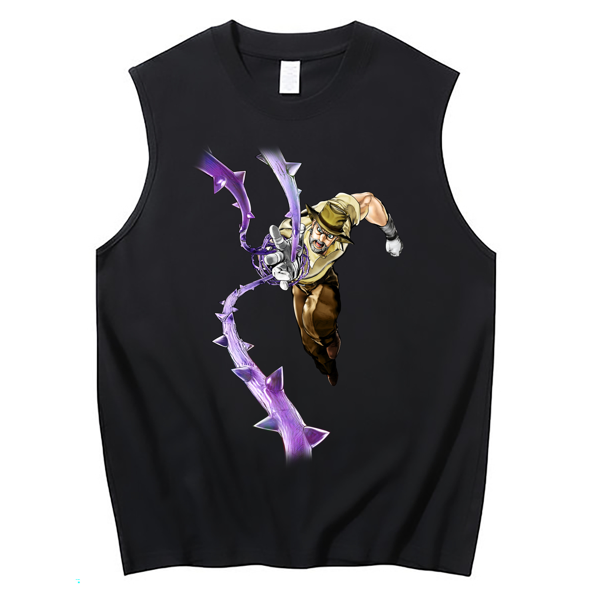 （画像用） ジョジョの奇妙な冒険 ジョセフ?ジョースター JoJo's Bizarre Adventure Joseph Joestar コットン100％タンクトップ（フロントプリント）