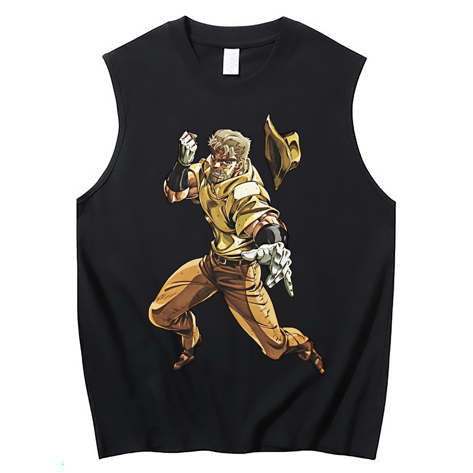 （画像用） ジョジョの奇妙な冒険 ジョセフ?ジョースター JoJo's Bizarre Adventure Joseph Joestar コットン100％タンクトップ（フロントプリント）