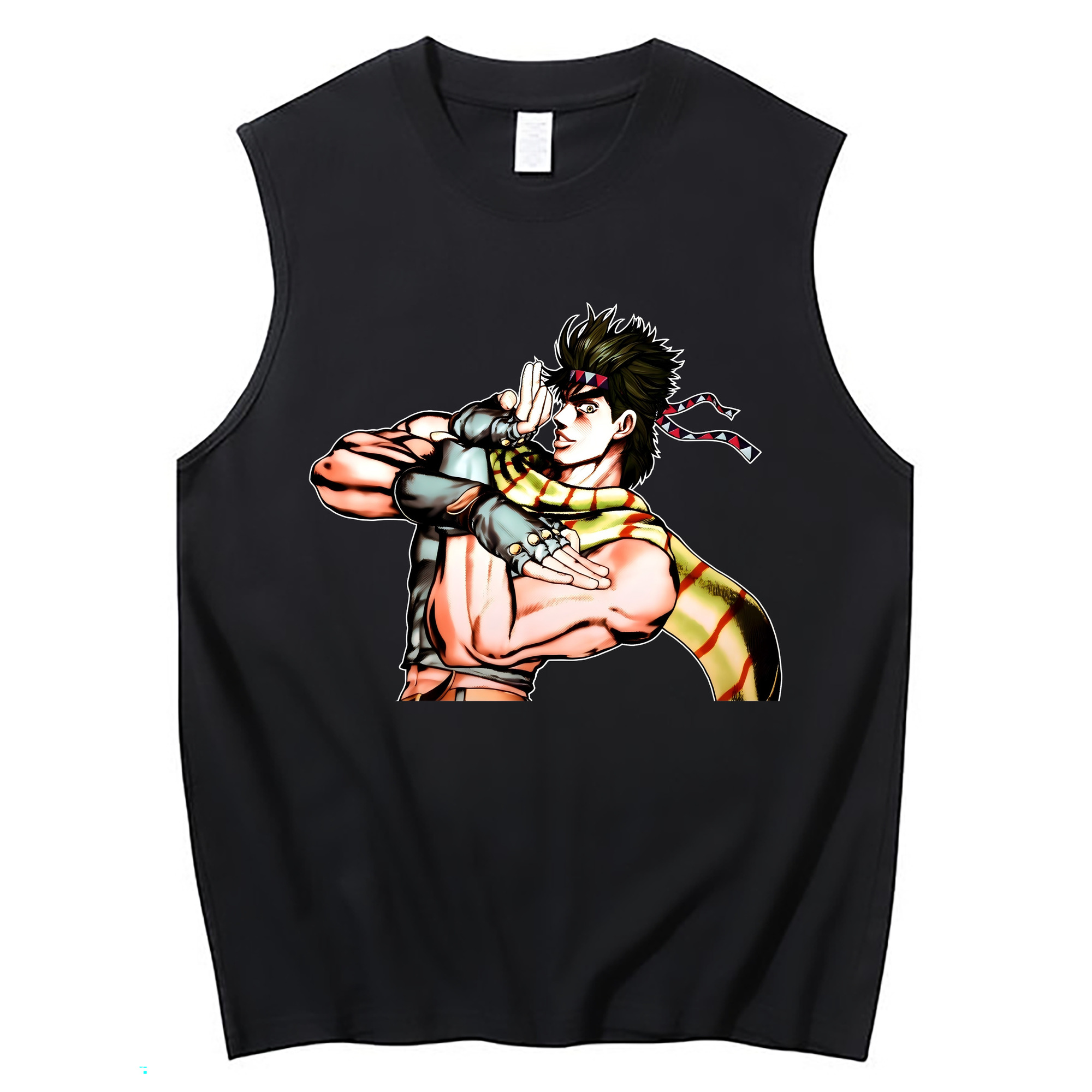 （画像用） ジョジョの奇妙な冒険 ジョセフ?ジョースター JoJo's Bizarre Adventure Joseph Joestar コットン100％タンクトップ（フロントプリント）