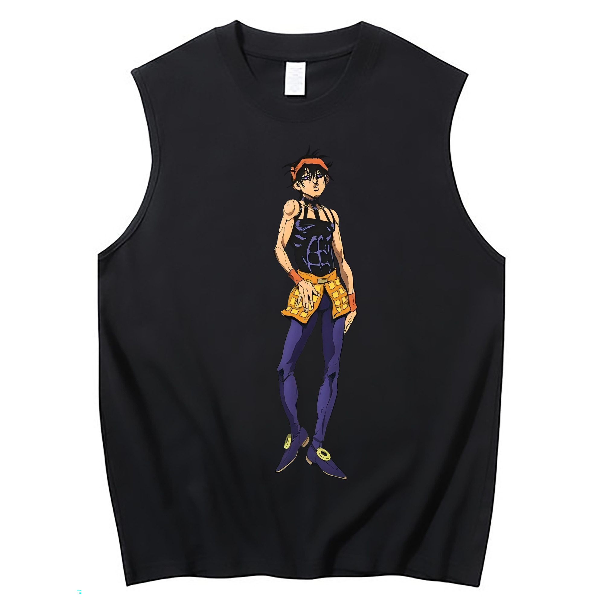 （画像用） ジョジョの奇妙な冒険 ナランチャ?ギルガ JoJo's Bizarre Adventure Narancia Ghirga コットン100％タンクトップ（フロントプリント）