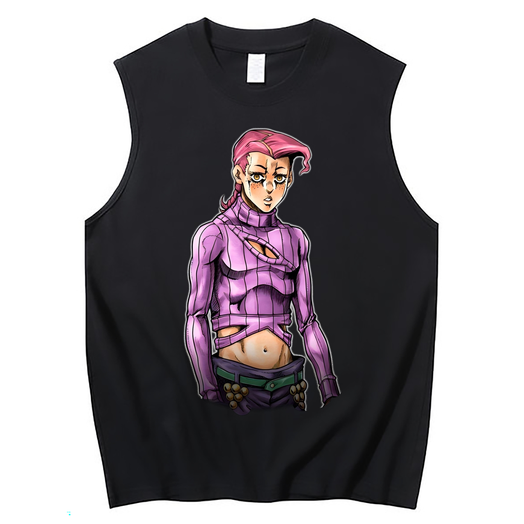 （画像用） ジョジョの奇妙な冒険 ビネガー?ドッピオ JoJo's Bizarre Adventure Vinegar Doppio コットン100％タンクトップ（フロントプリント）