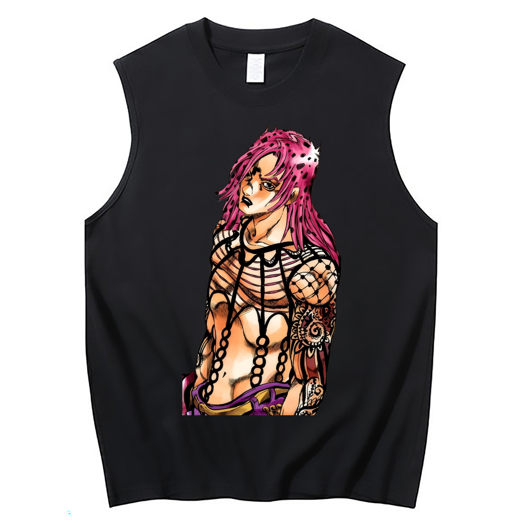 （画像用） ジョジョの奇妙な冒険 ビネガー?ドッピオ JoJo's Bizarre Adventure Vinegar Doppio コットン100％タンクトップ（フロントプリント）