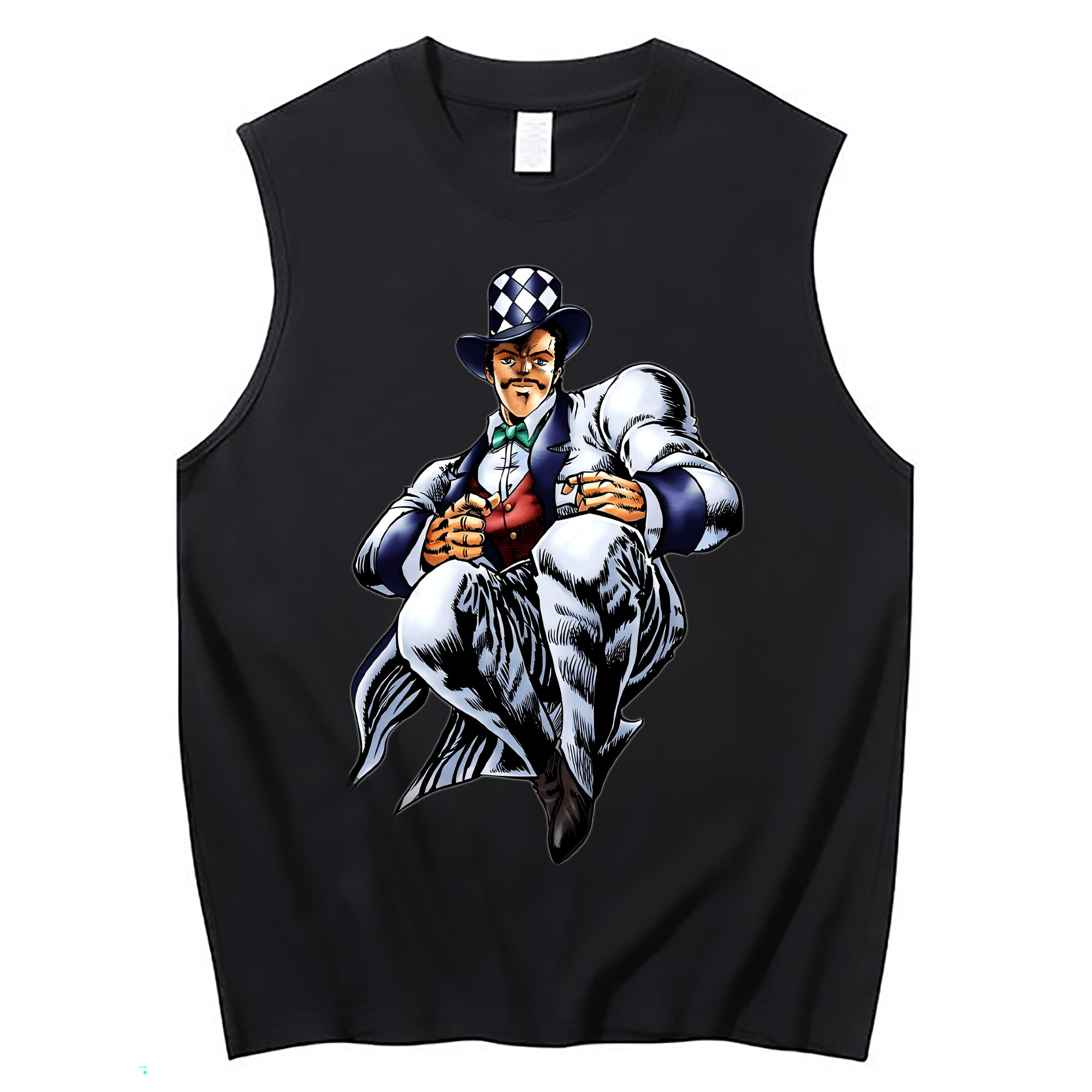 （画像用） ジョジョの奇妙な冒険 ウィル?アントニオ?ツェペリ JoJo's Bizarre Adventure Will Anthonio Zeppeli コットン100％タンクトップ（フロントプリント）