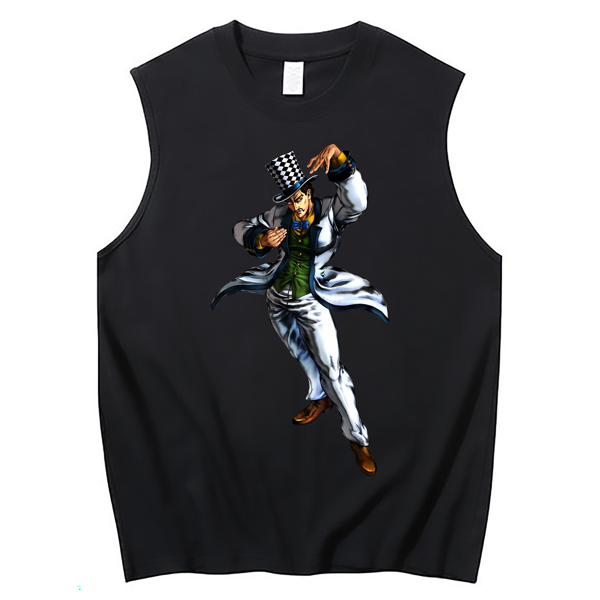 （画像用） ジョジョの奇妙な冒険 ウィル?アントニオ?ツェペリ JoJo's Bizarre Adventure Will Anthonio Zeppeli コットン100％タンクトップ（フロントプリント）