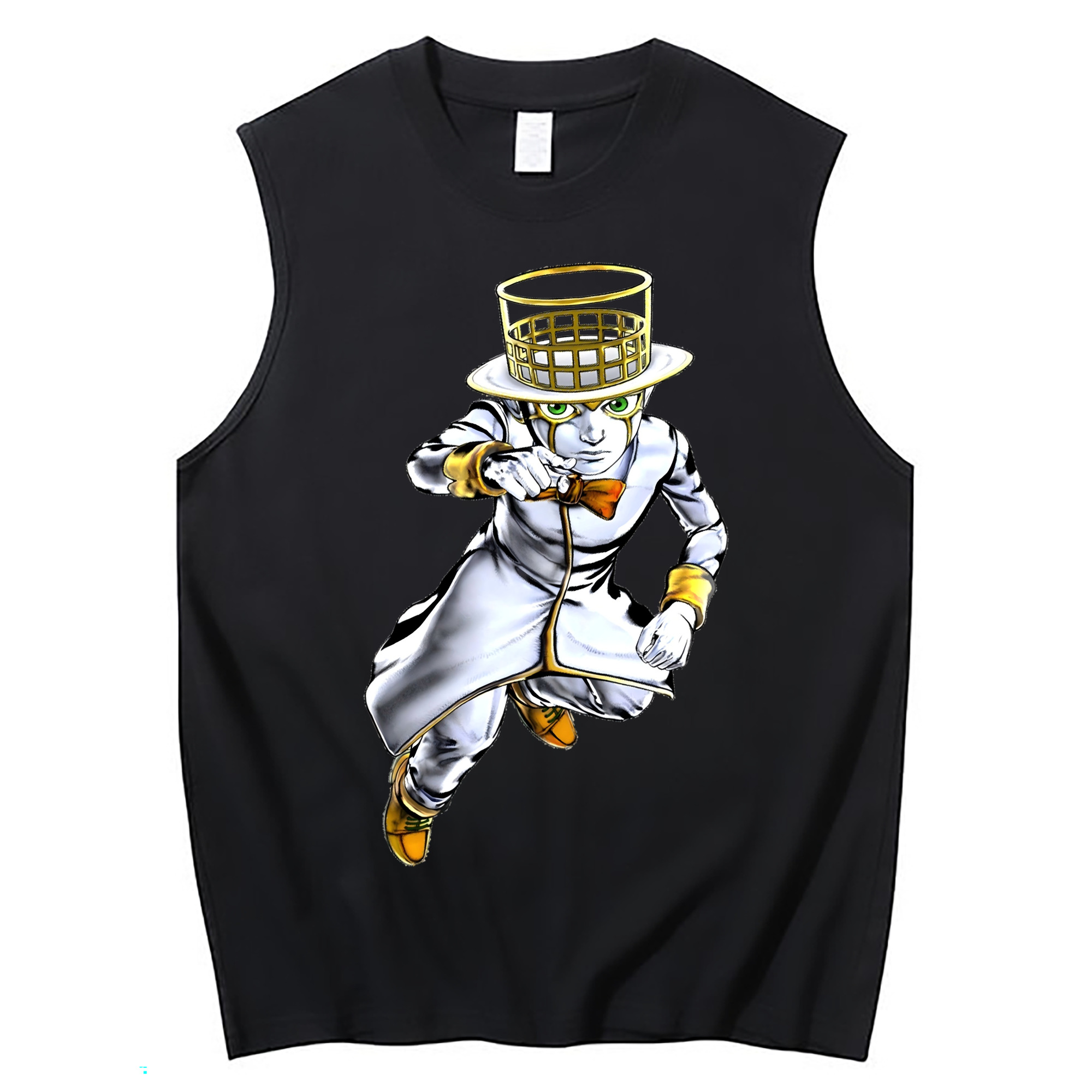 （画像用） ジョジョの奇妙な冒険 岸辺 露伴（きしべ ろはん） JoJo's Bizarre Adventure Rohan Kishibe コットン100％タンクトップ（フロントプリント）