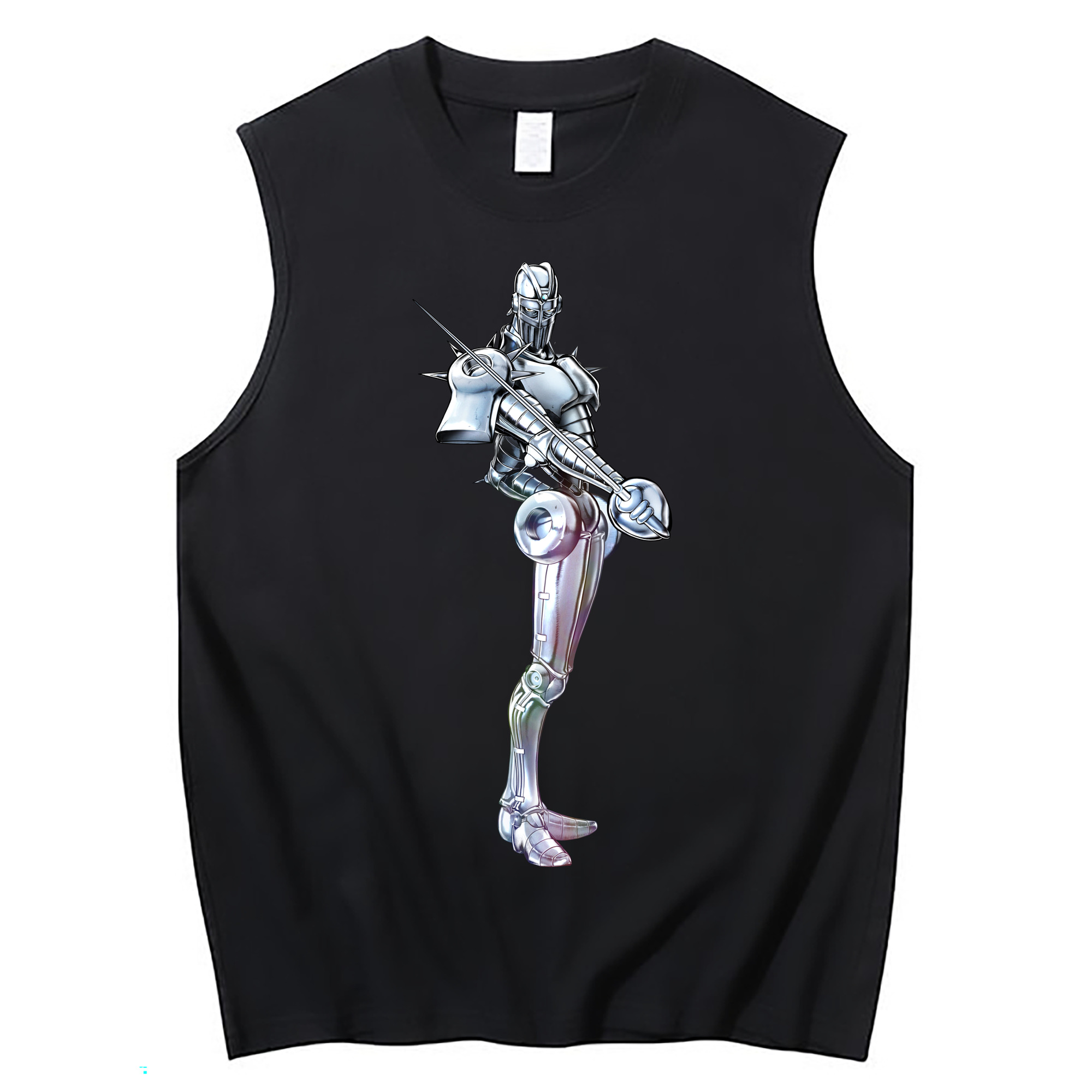 （画像用） ジョジョの奇妙な冒険 ジャン＝ピエール?ポルナレフ JoJo's Bizarre Adventure Jan Pierre Polnareff コットン100％タンクトップ（フロントプリント）