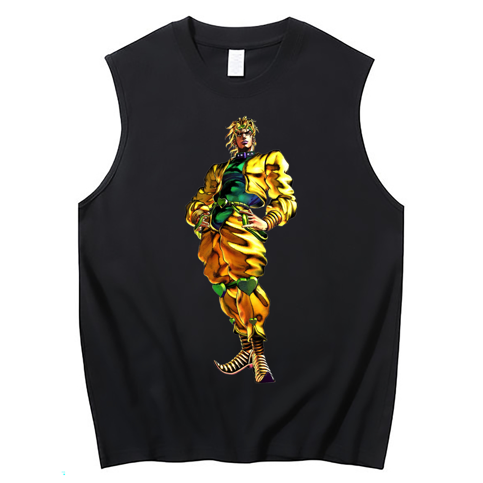 （画像用） ジョジョの奇妙な冒険 ディオ?ブランドー JoJo's Bizarre Adventure Dio Brando コットン100％タンクトップ（フロントプリント）