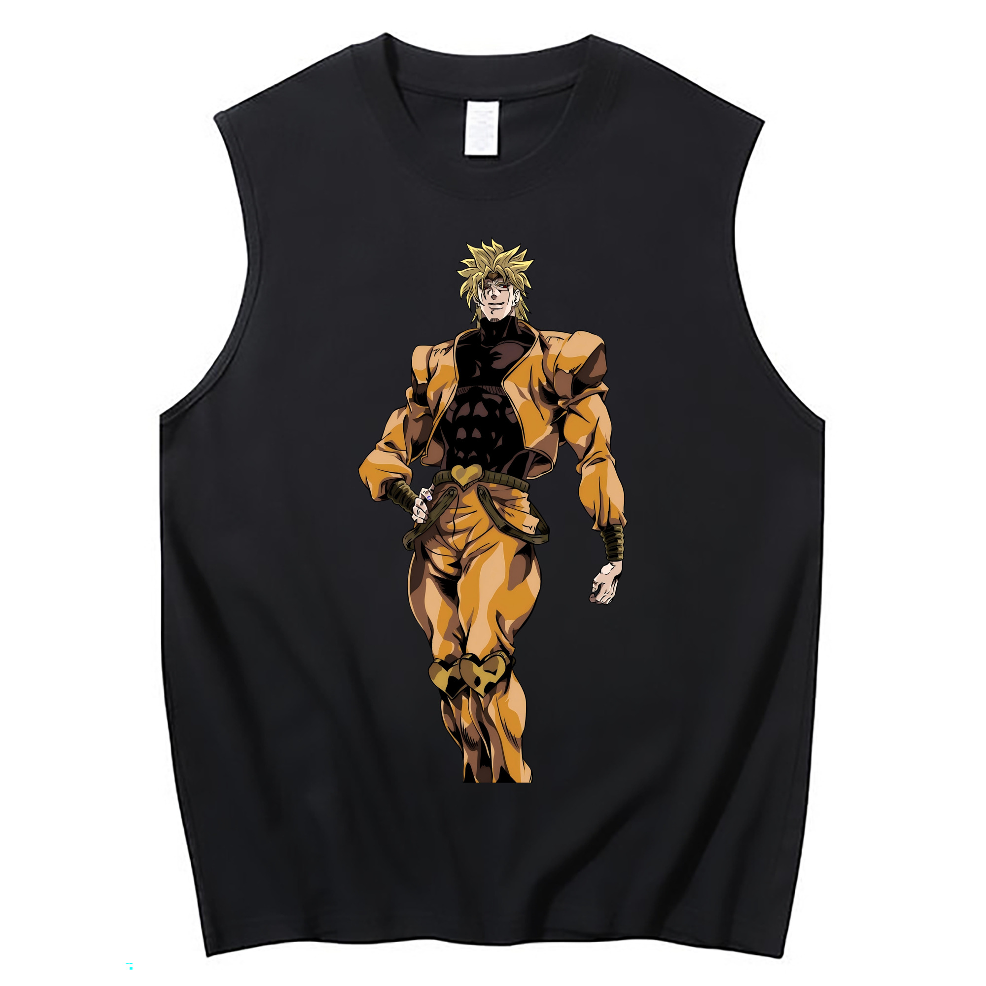 （画像用） ジョジョの奇妙な冒険 ディオ?ブランドー JoJo's Bizarre Adventure Dio Brando コットン100％タンクトップ（フロントプリント）