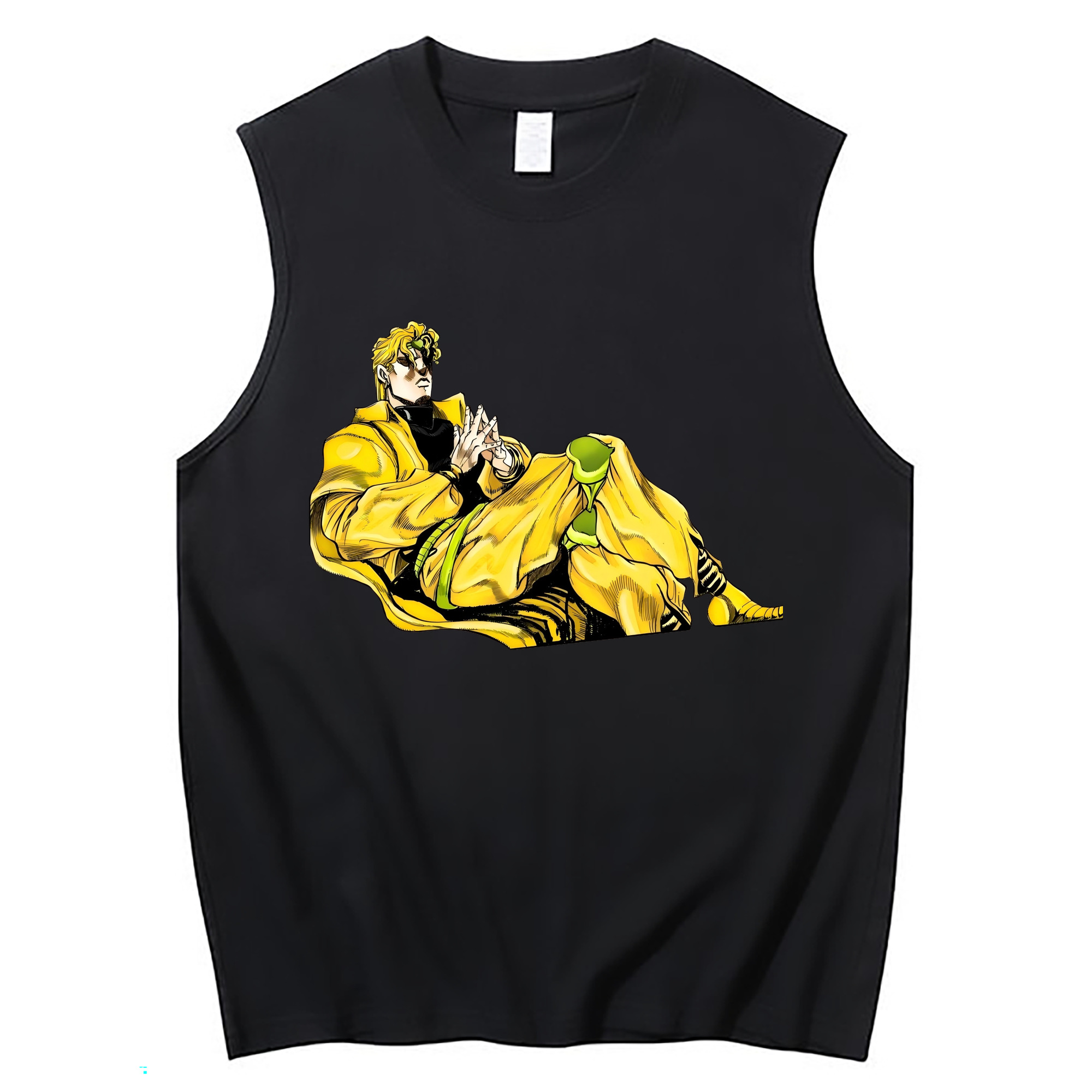 （画像用） ジョジョの奇妙な冒険 ディオ?ブランドー JoJo's Bizarre Adventure Dio Brando コットン100％タンクトップ（フロントプリント）