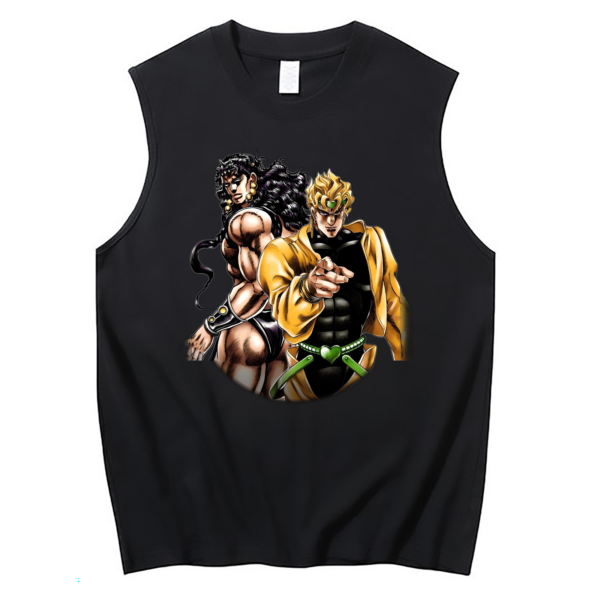 （画像用） ジョジョの奇妙な冒険 ディオ?ブランドー JoJo's Bizarre Adventure Dio Brando コットン100％タンクトップ（フロントプリント）