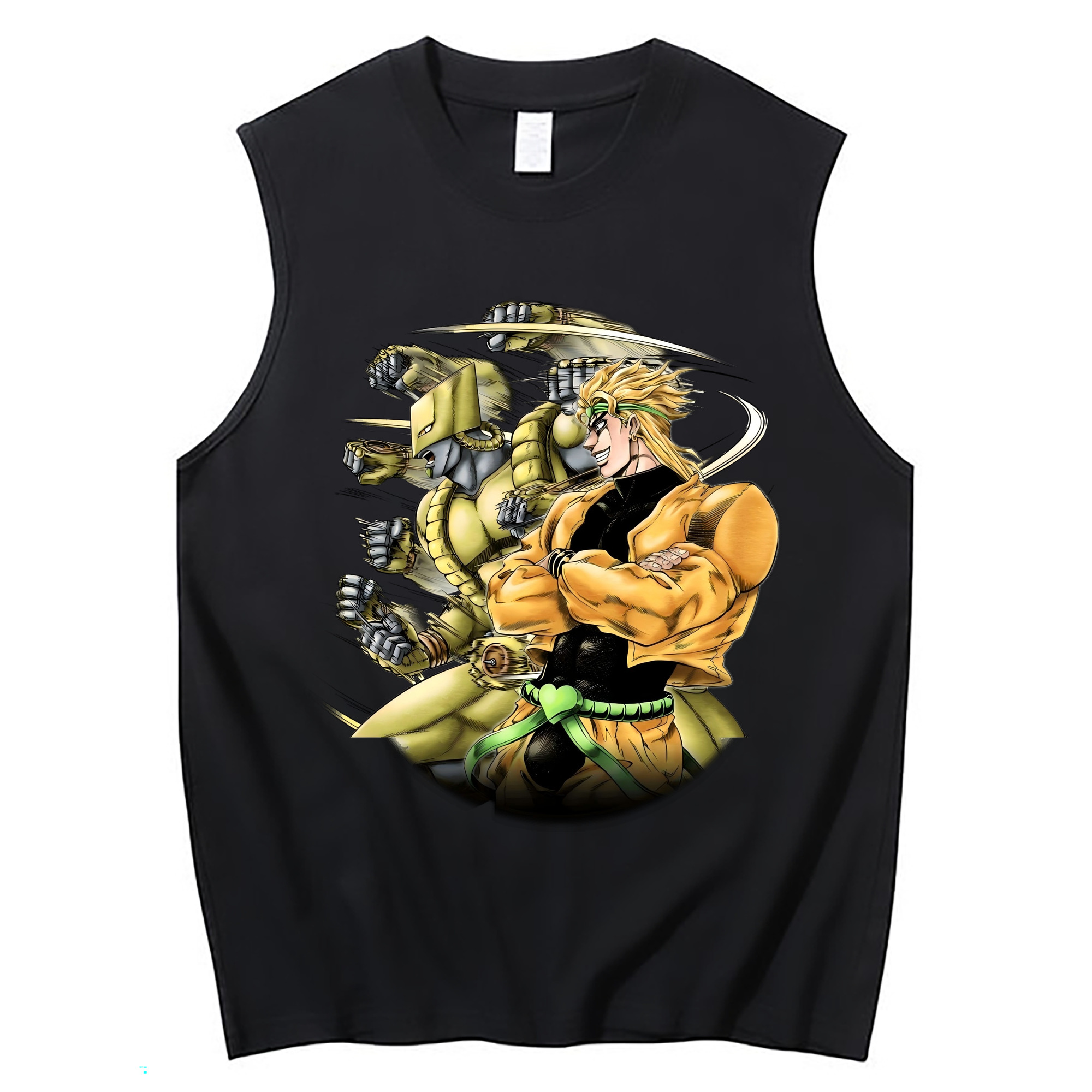 （画像用） ジョジョの奇妙な冒険 ディオ?ブランドー JoJo's Bizarre Adventure Dio Brando コットン100％タンクトップ（フロントプリント）
