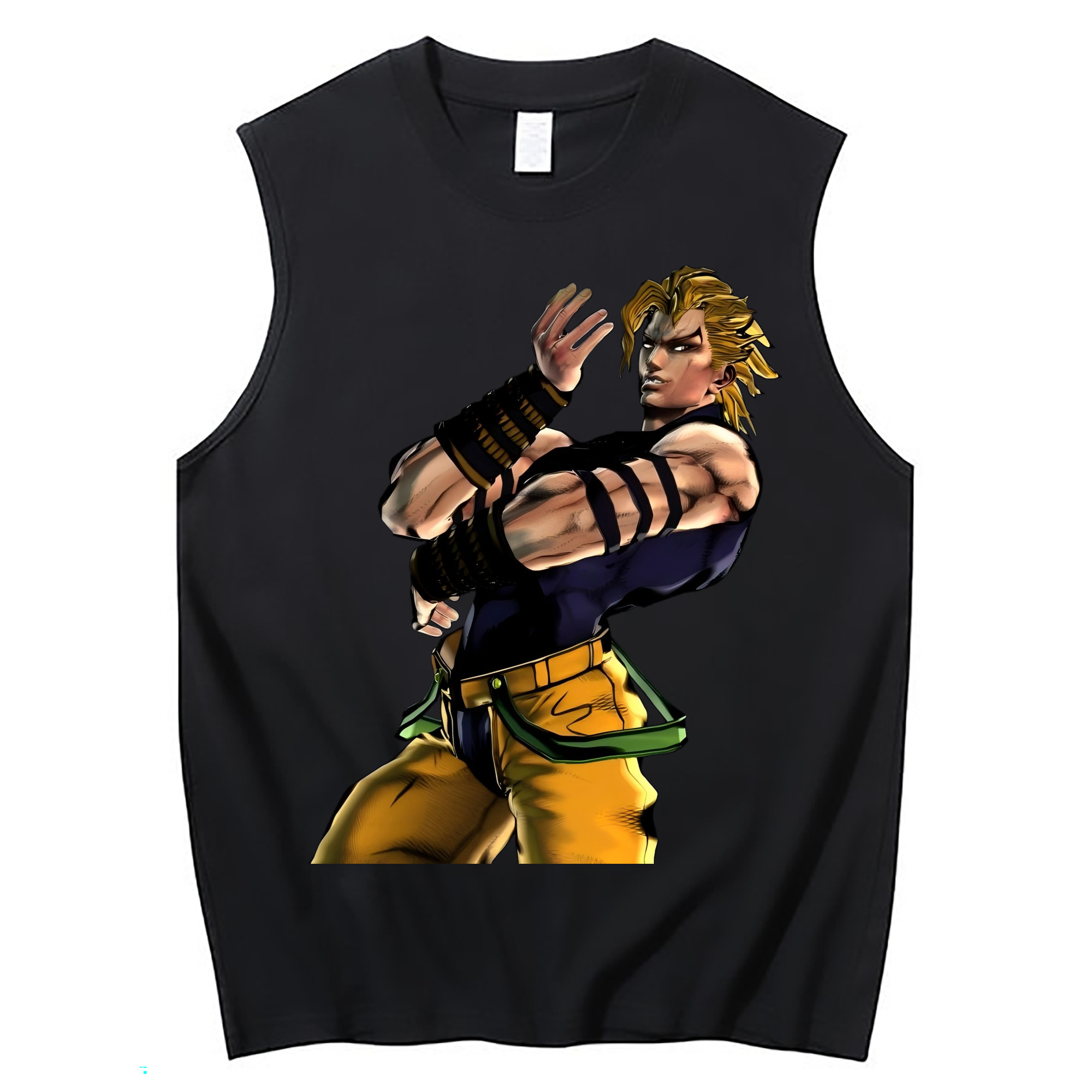 （画像用） ジョジョの奇妙な冒険 ディオ?ブランドー JoJo's Bizarre Adventure Dio Brando コットン100％タンクトップ（フロントプリント）