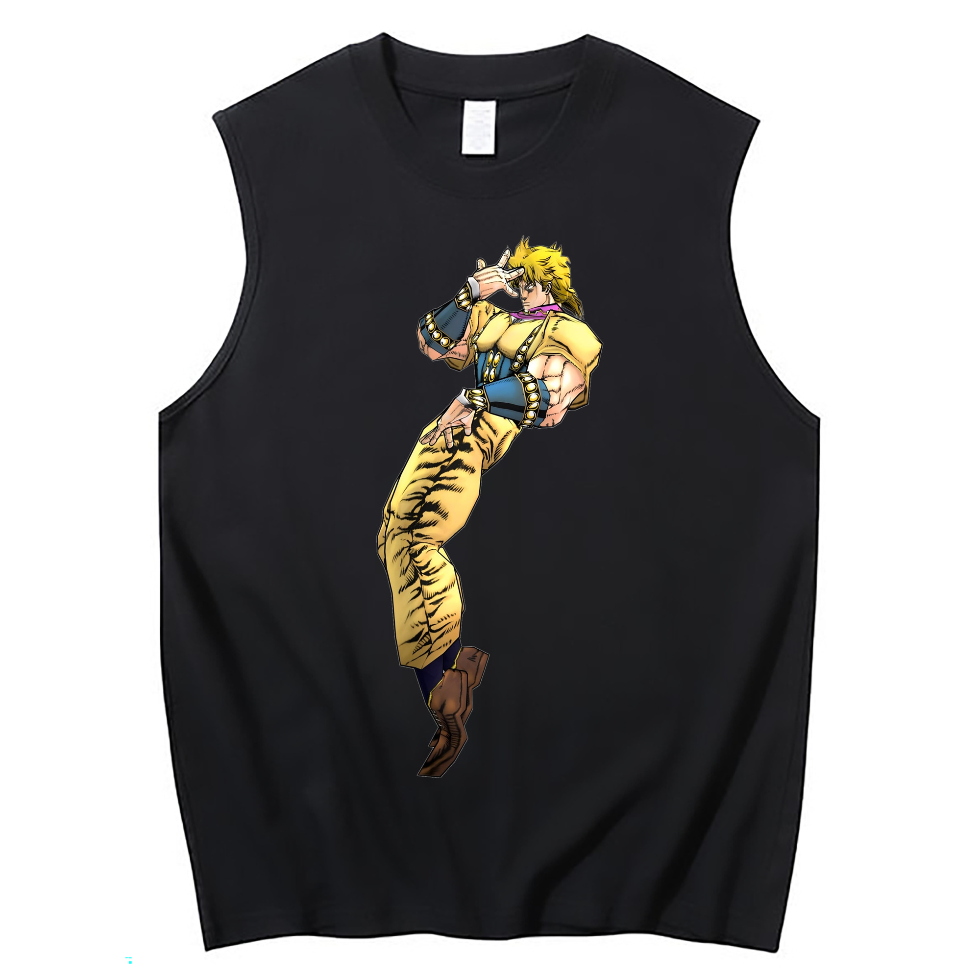 （画像用） ジョジョの奇妙な冒険 ディオ?ブランドー JoJo's Bizarre Adventure Dio Brando コットン100％タンクトップ（フロントプリント）
