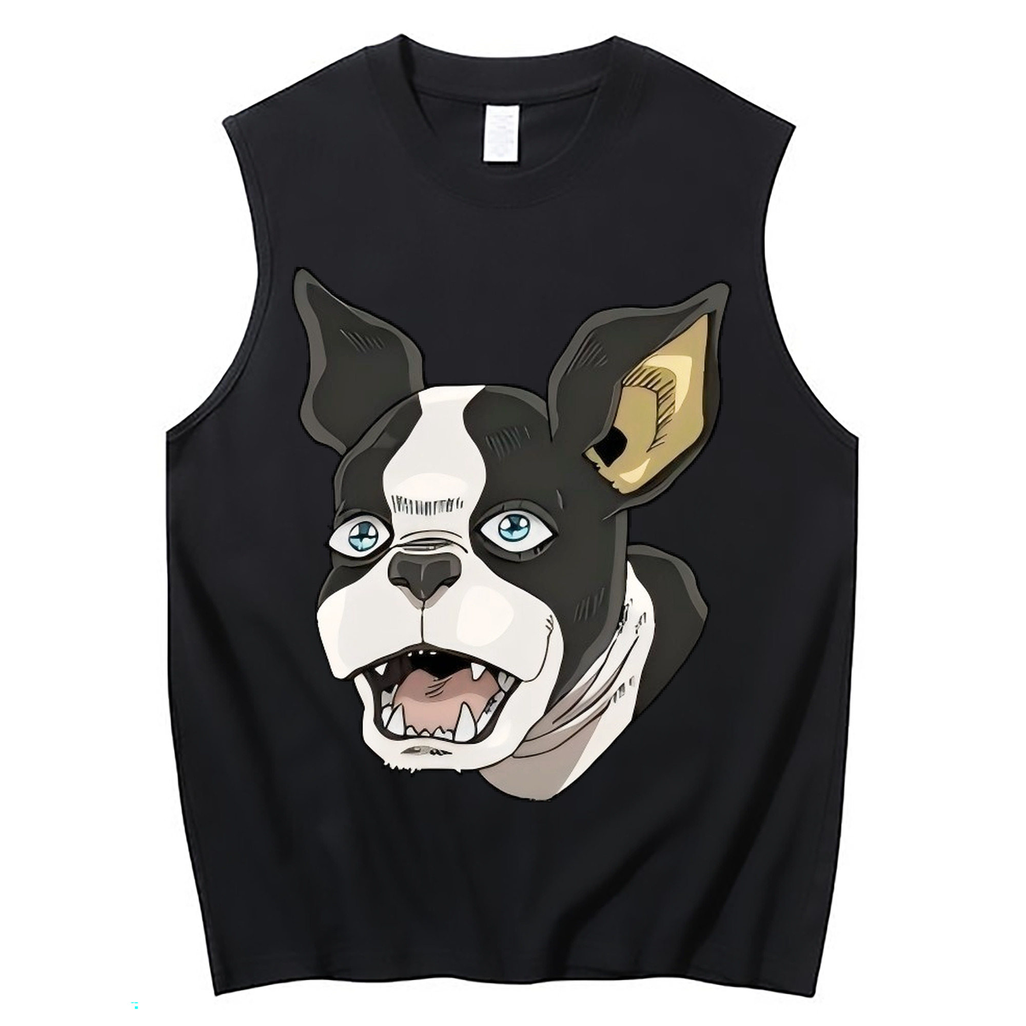 （画像用） ジョジョの奇妙な冒険 イギー JoJo's Bizarre Adventure Iggy コットン100％タンクトップ（フロントプリント）