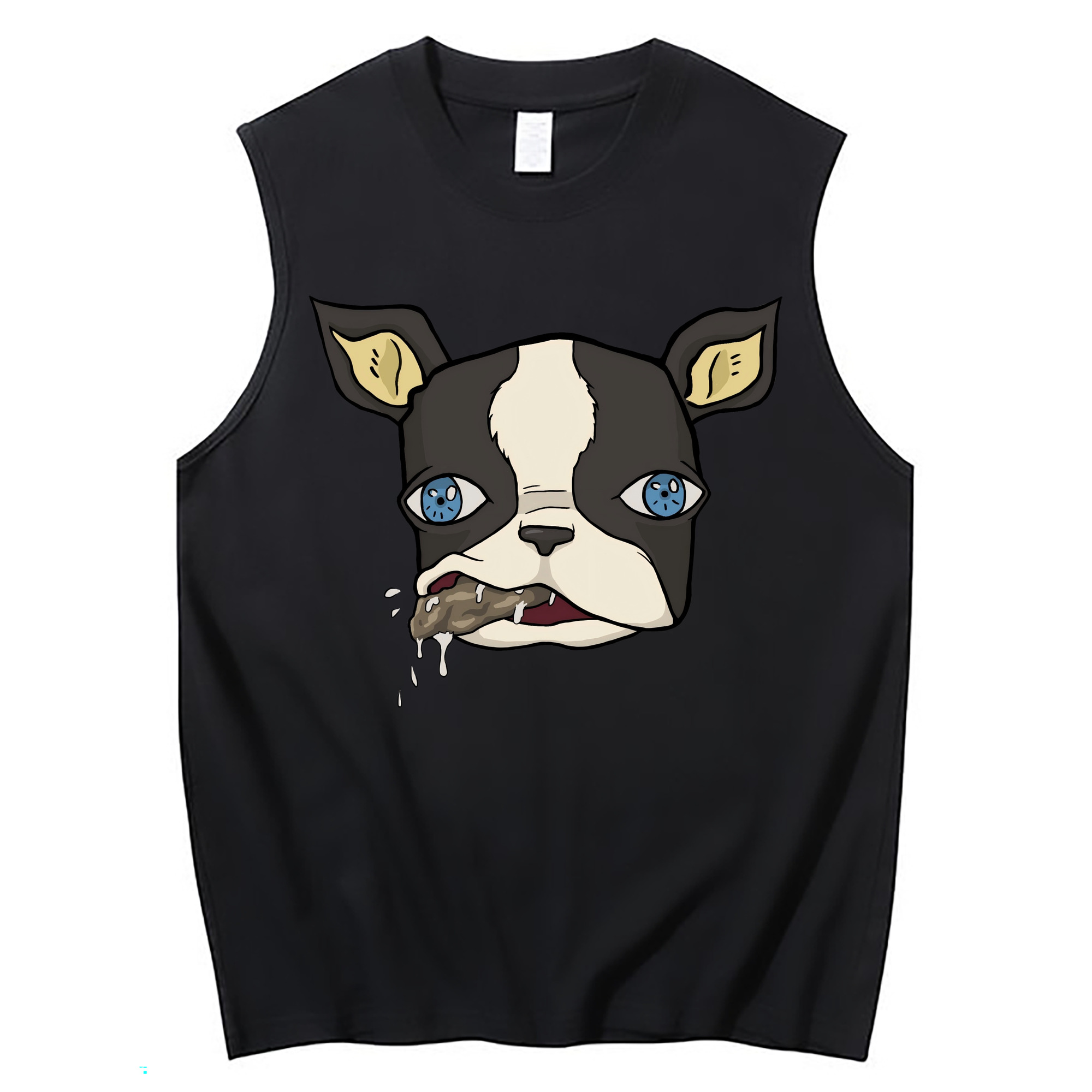 （画像用） ジョジョの奇妙な冒険 イギー JoJo's Bizarre Adventure Iggy コットン100％タンクトップ（フロントプリント）