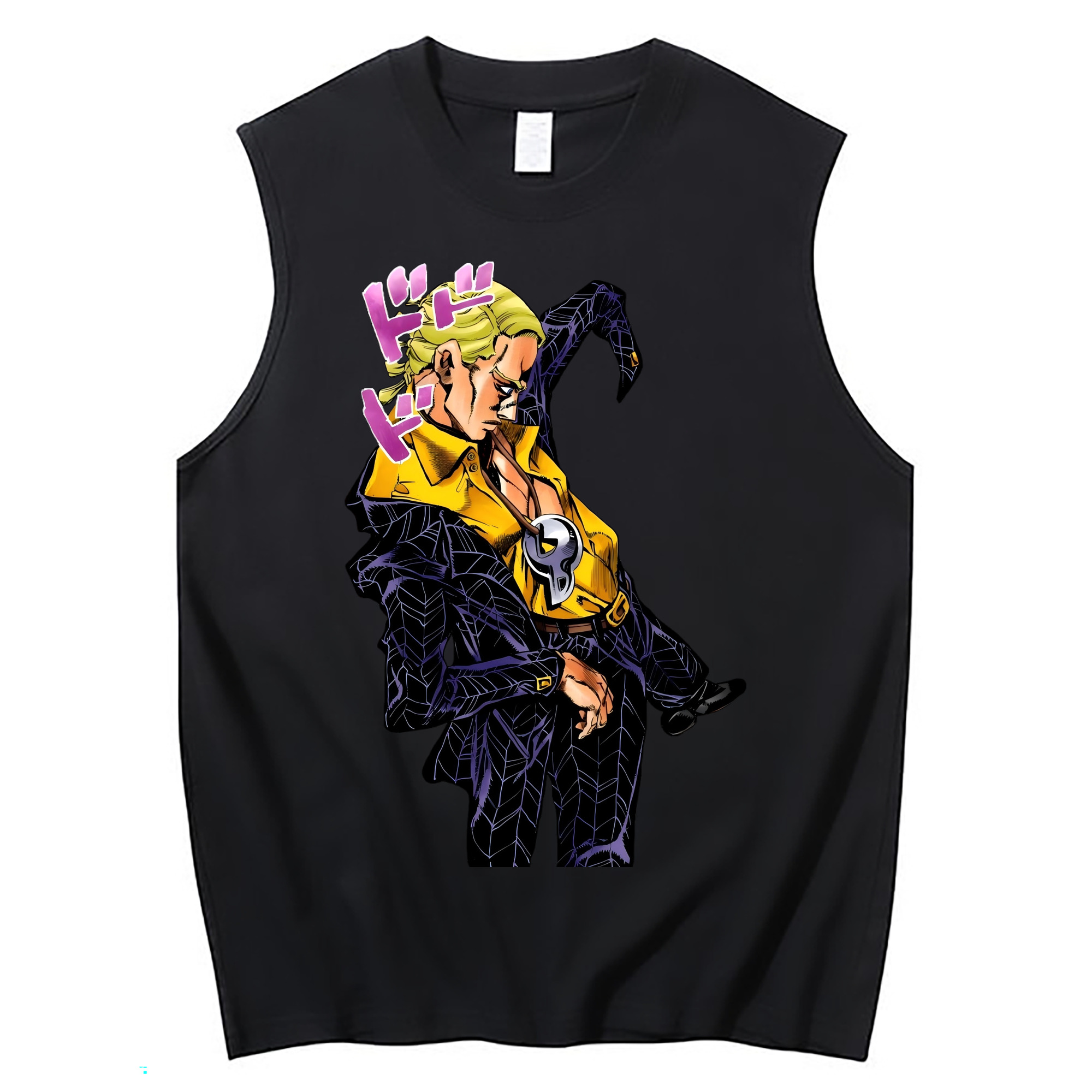 （画像用） ジョジョの奇妙な冒険 プロシュート JoJo's Bizarre Adventure Prosciutto コットン100％タンクトップ（フロントプリント）