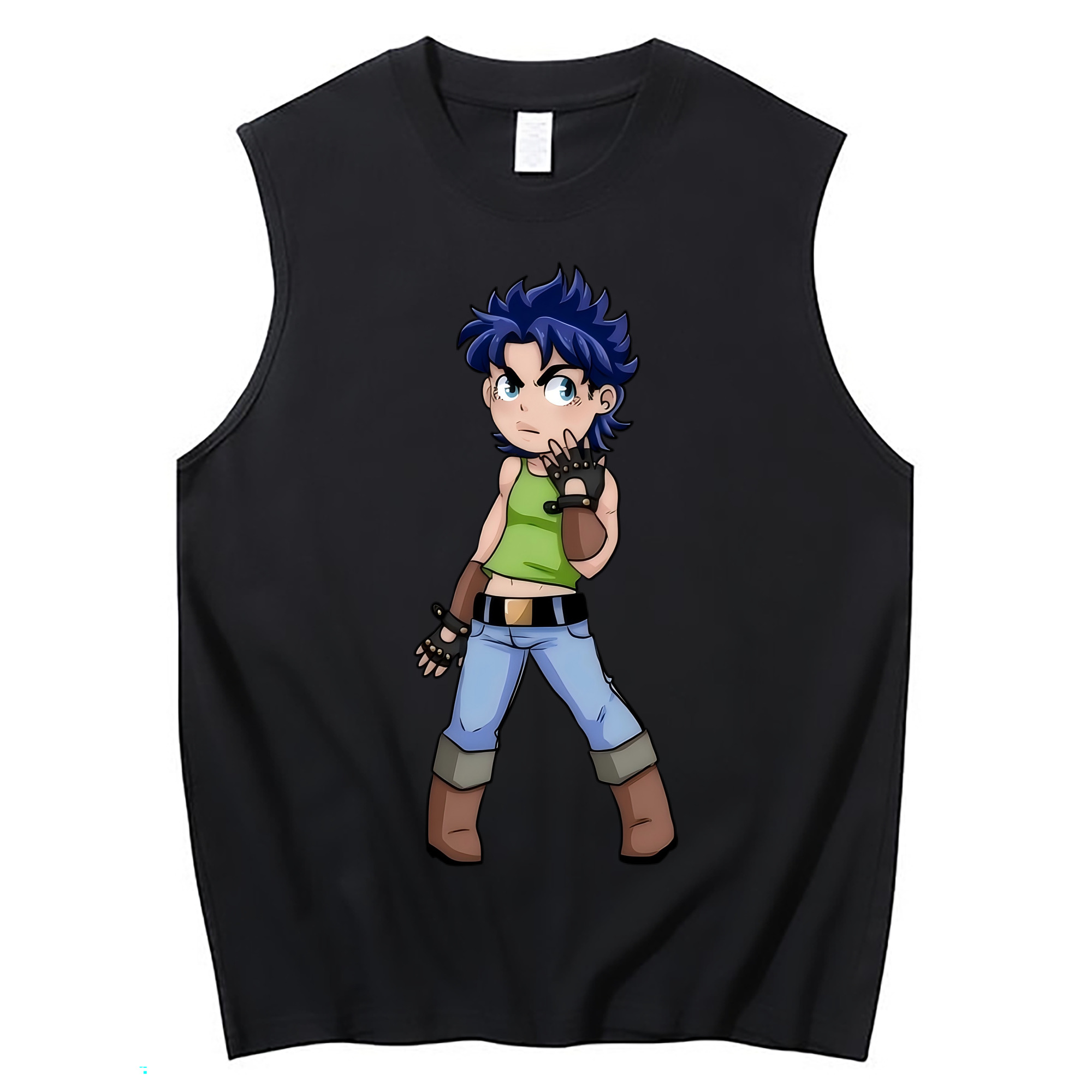 （画像用） ジョジョの奇妙な冒険 広瀨康一 JoJo's Bizarre Adventure Hirose Koichi コットン100％タンクトップ（フロントプリント）