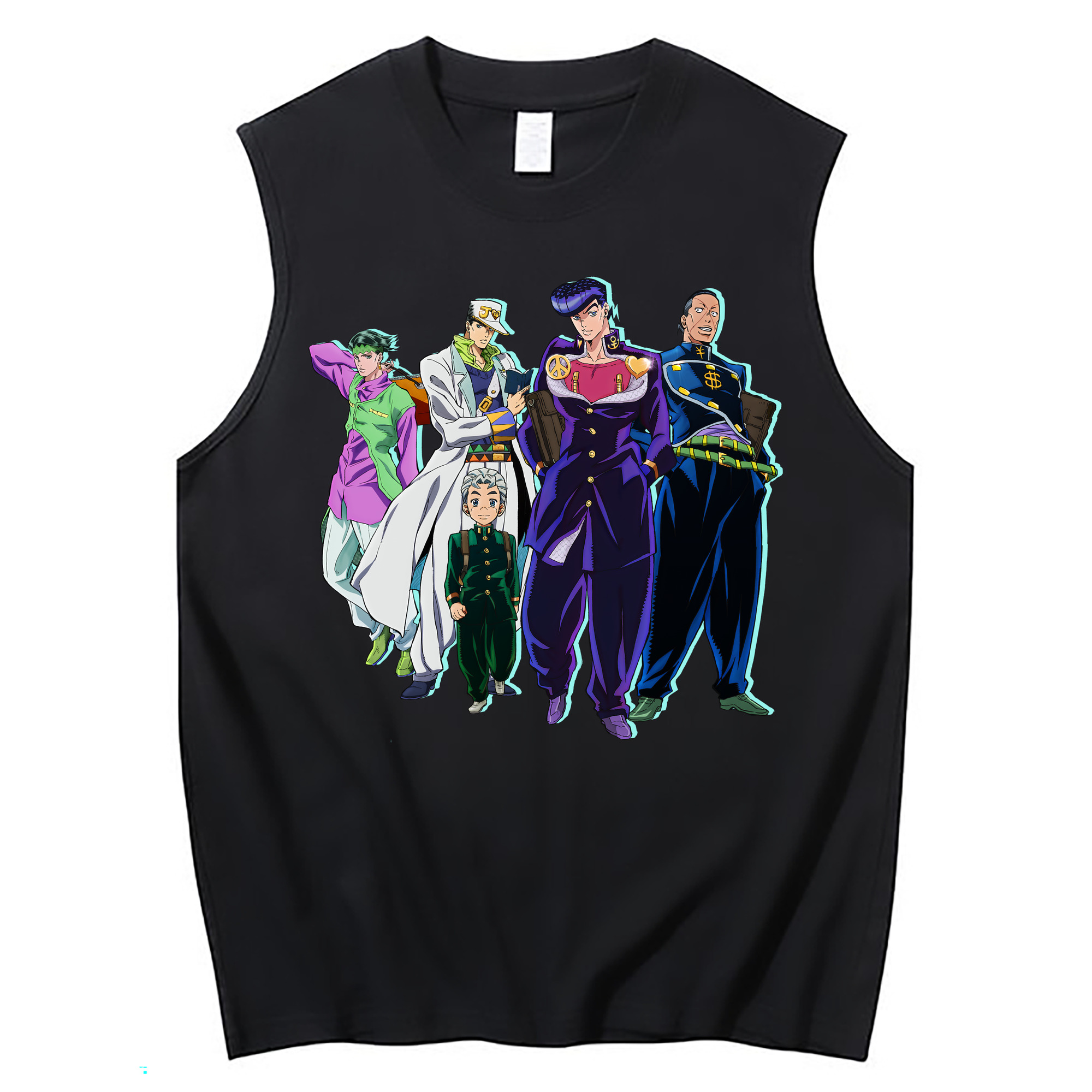 （画像用） ジョジョの奇妙な冒険 JoJo's Bizarre Adventure コットン100％タンクトップ（フロントプリント）