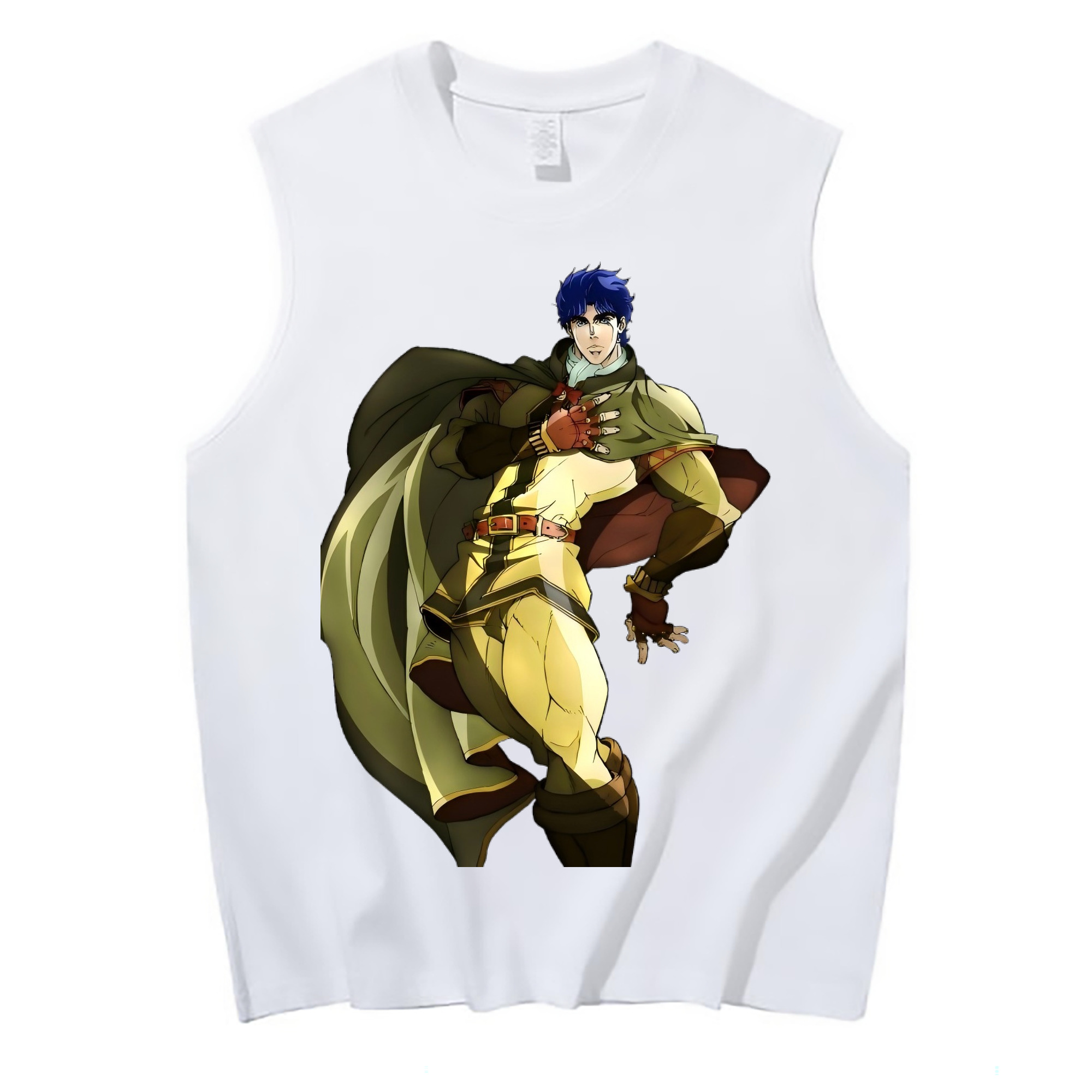 （画像用） ジョジョの奇妙な冒険 /ジョナサン?ジョースター JoJo's Bizarre Adventure Jonathan Joestar コットン100％タンクトップ（フロントプリント）