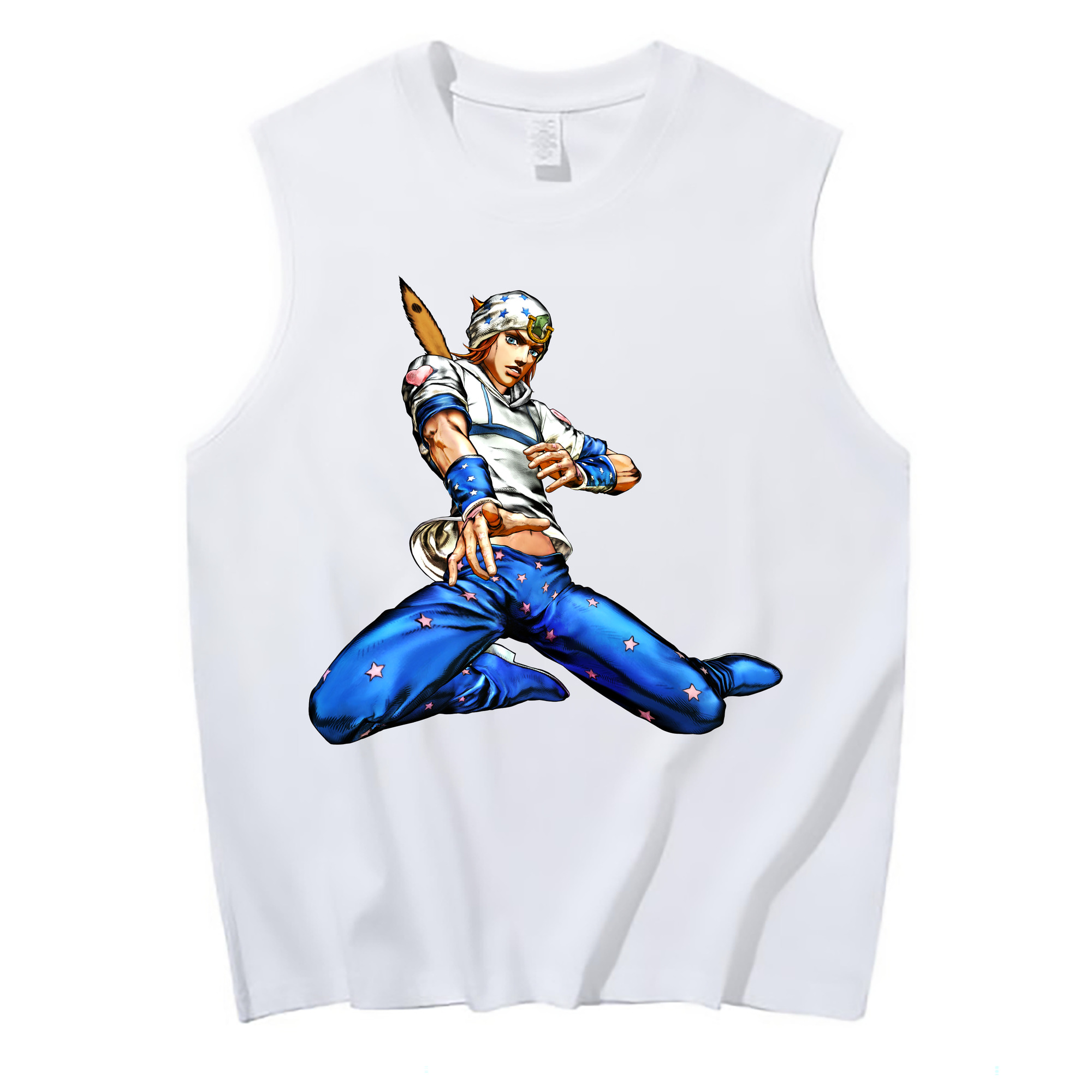 （画像用） ジョジョの奇妙な冒険 ジョナサン?ジョースター JoJo's Bizarre Adventure Jonathan Joestar コットン100％タンクトップ（フロントプリント）
