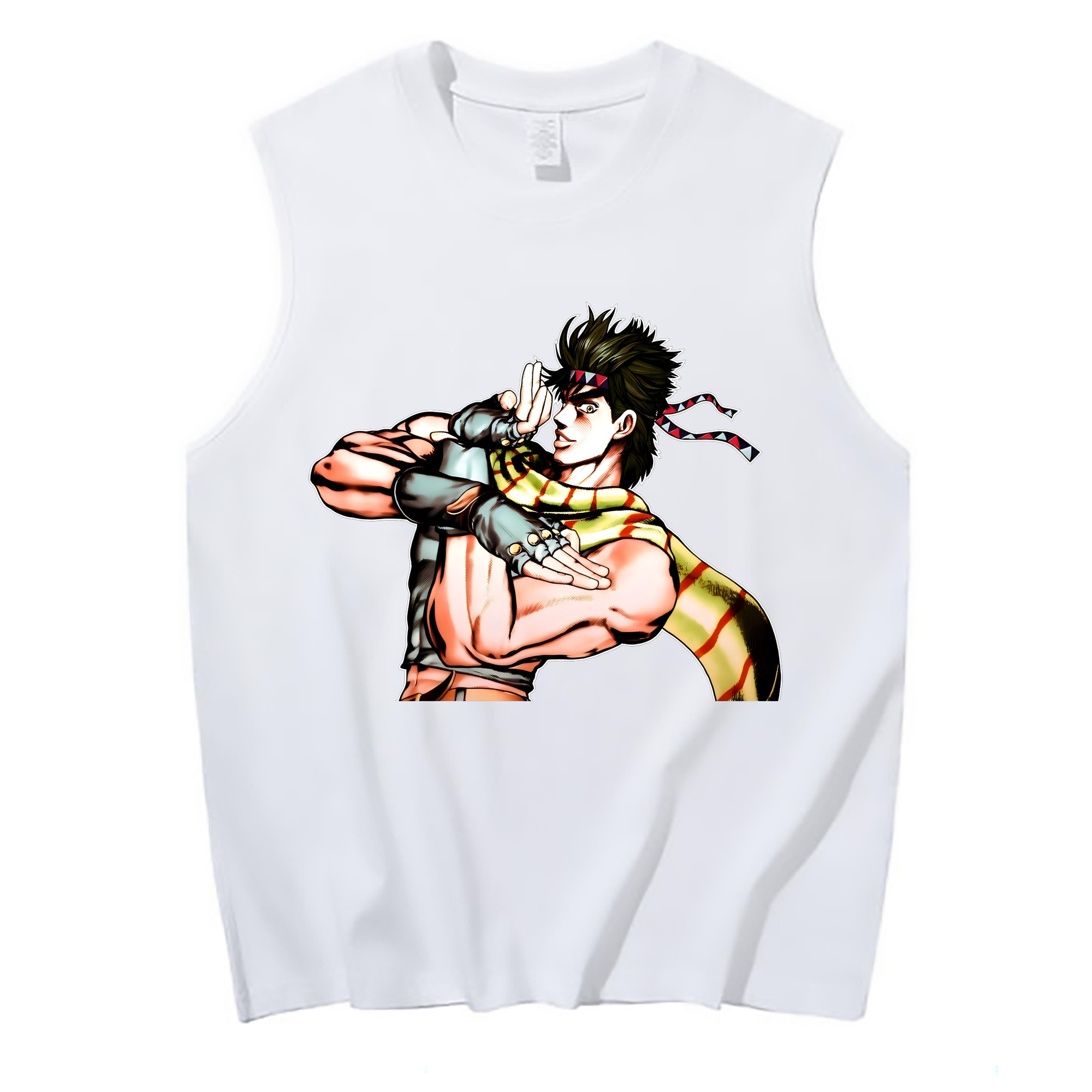 （画像用） ジョジョの奇妙な冒険 ジョセフ?ジョースター JoJo's Bizarre Adventure Joseph Joestar コットン100％タンクトップ（フロントプリント）