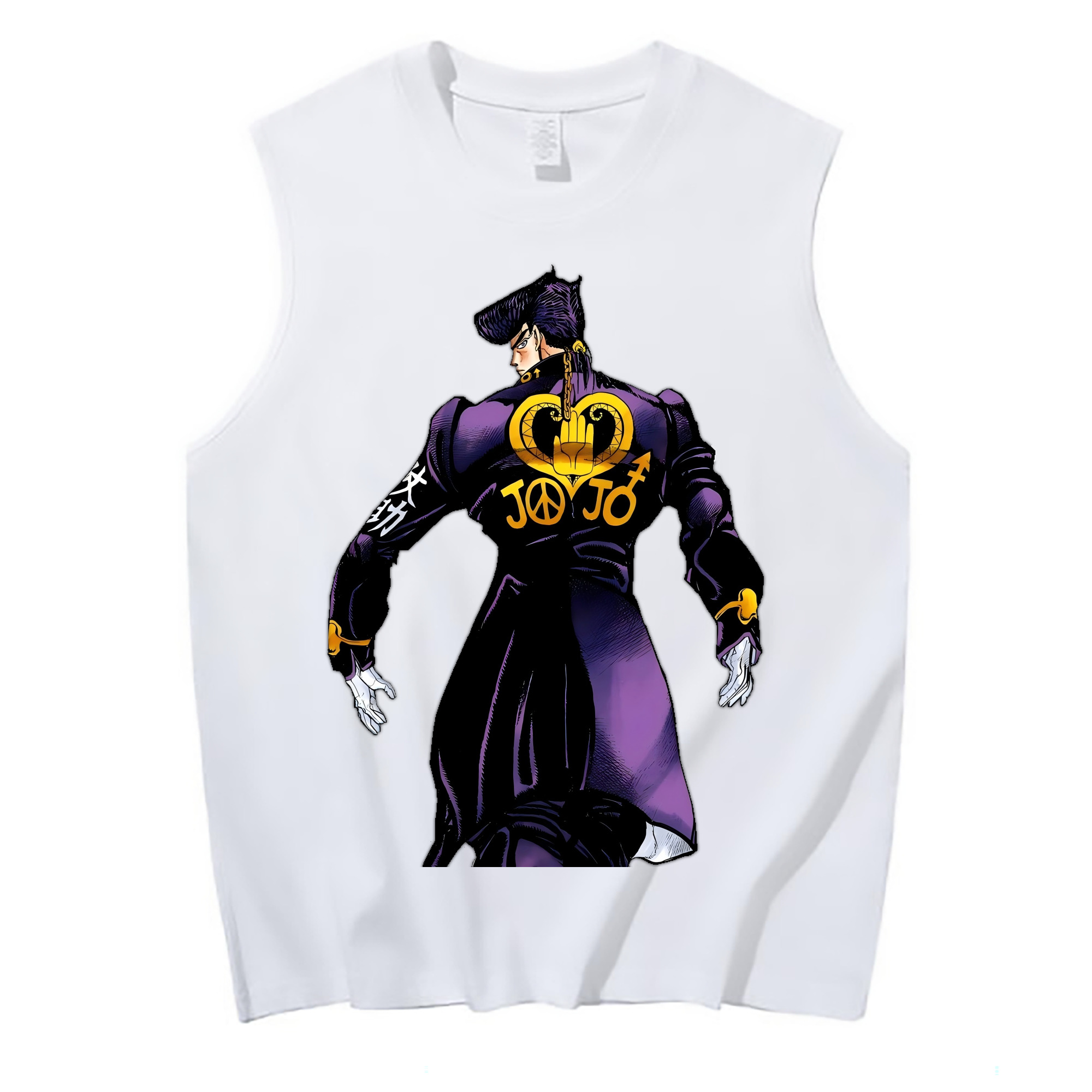 （画像用） ジョジョの奇妙な冒険 ひがしかた じょうすけ JoJo's Bizarre Adventure Higashikata Josuke コットン100％タンクトップ（フロントプリント）