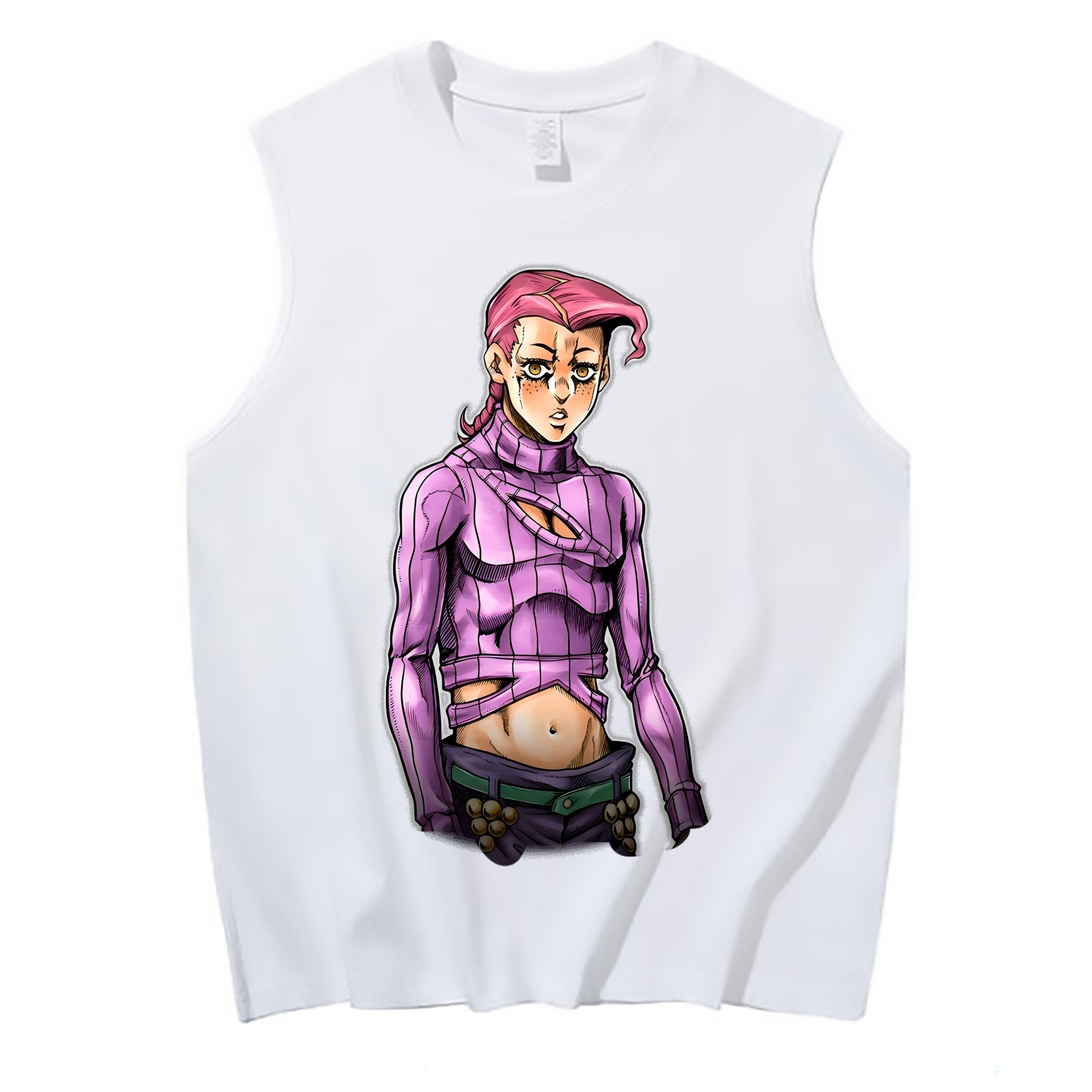 （画像用） ジョジョの奇妙な冒険 ビネガー?ドッピオ JoJo's Bizarre Adventure Vinegar Doppio コットン100％タンクトップ（フロントプリント）