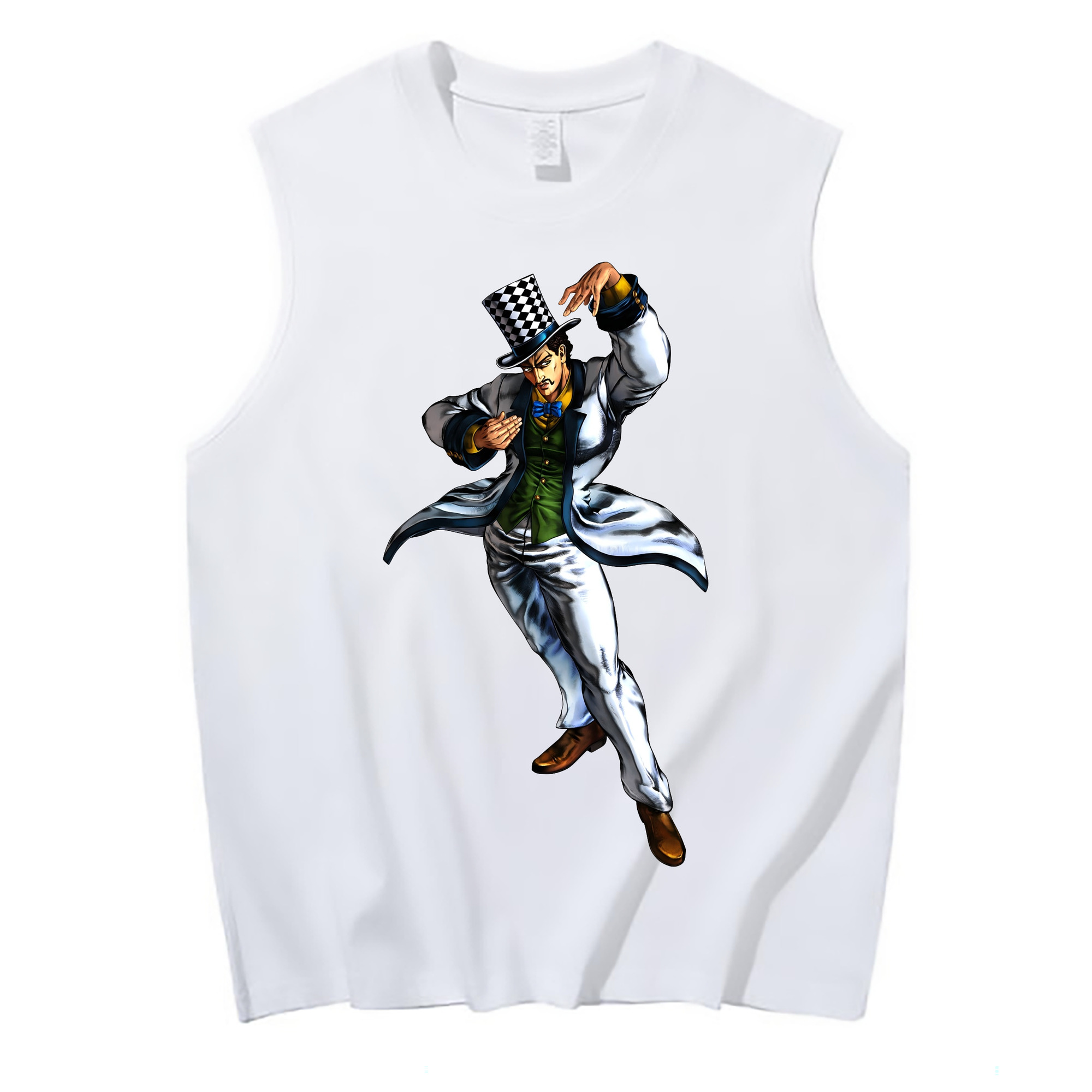 （画像用） ジョジョの奇妙な冒険 ウィル?アントニオ?ツェペリ JoJo's Bizarre Adventure Will Anthonio Zeppeli コットン100％タンクトップ（フロントプリント）