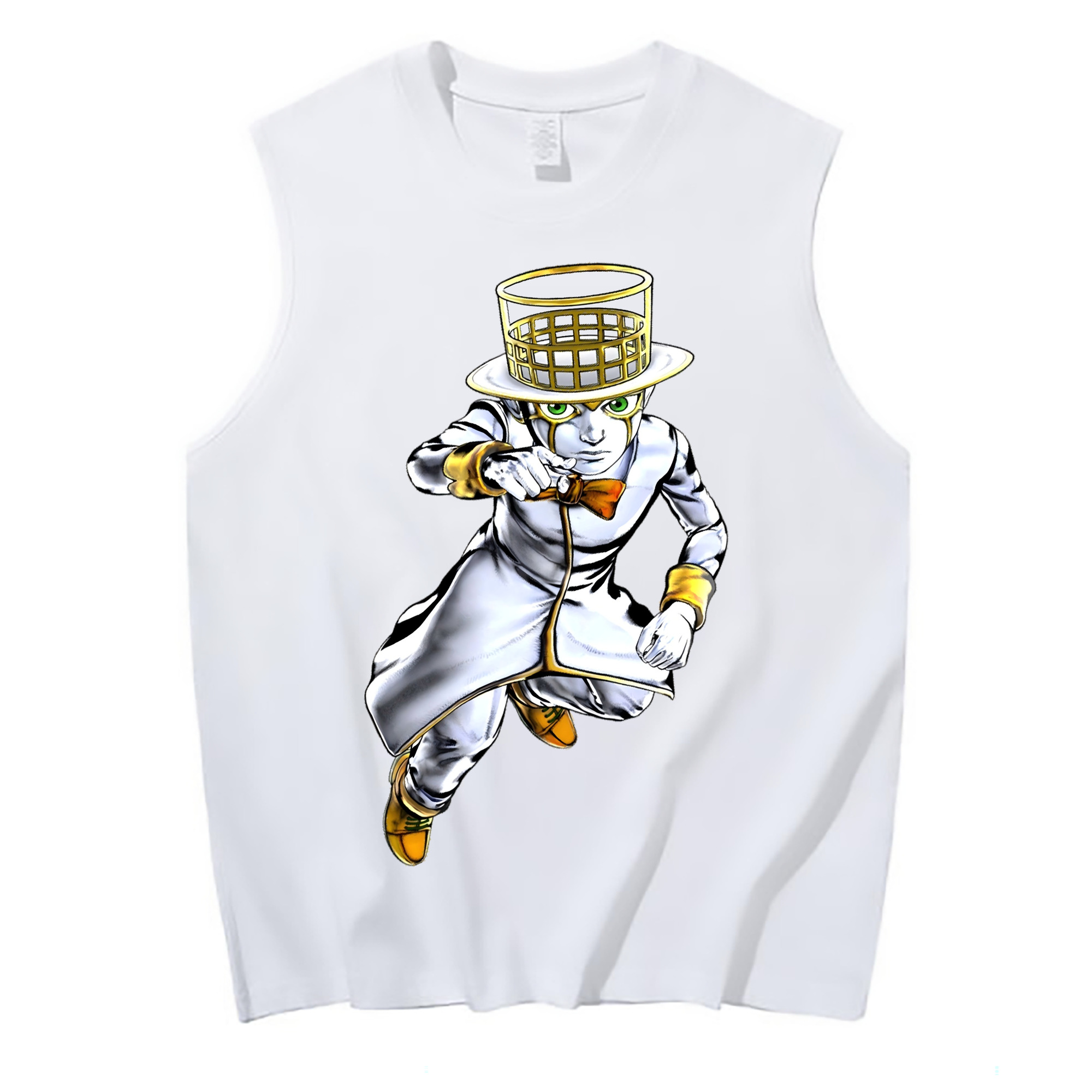 （画像用） ジョジョの奇妙な冒険 岸辺 露伴（きしべ ろはん） JoJo's Bizarre Adventure Rohan Kishibe コットン100％タンクトップ（フロントプリント）