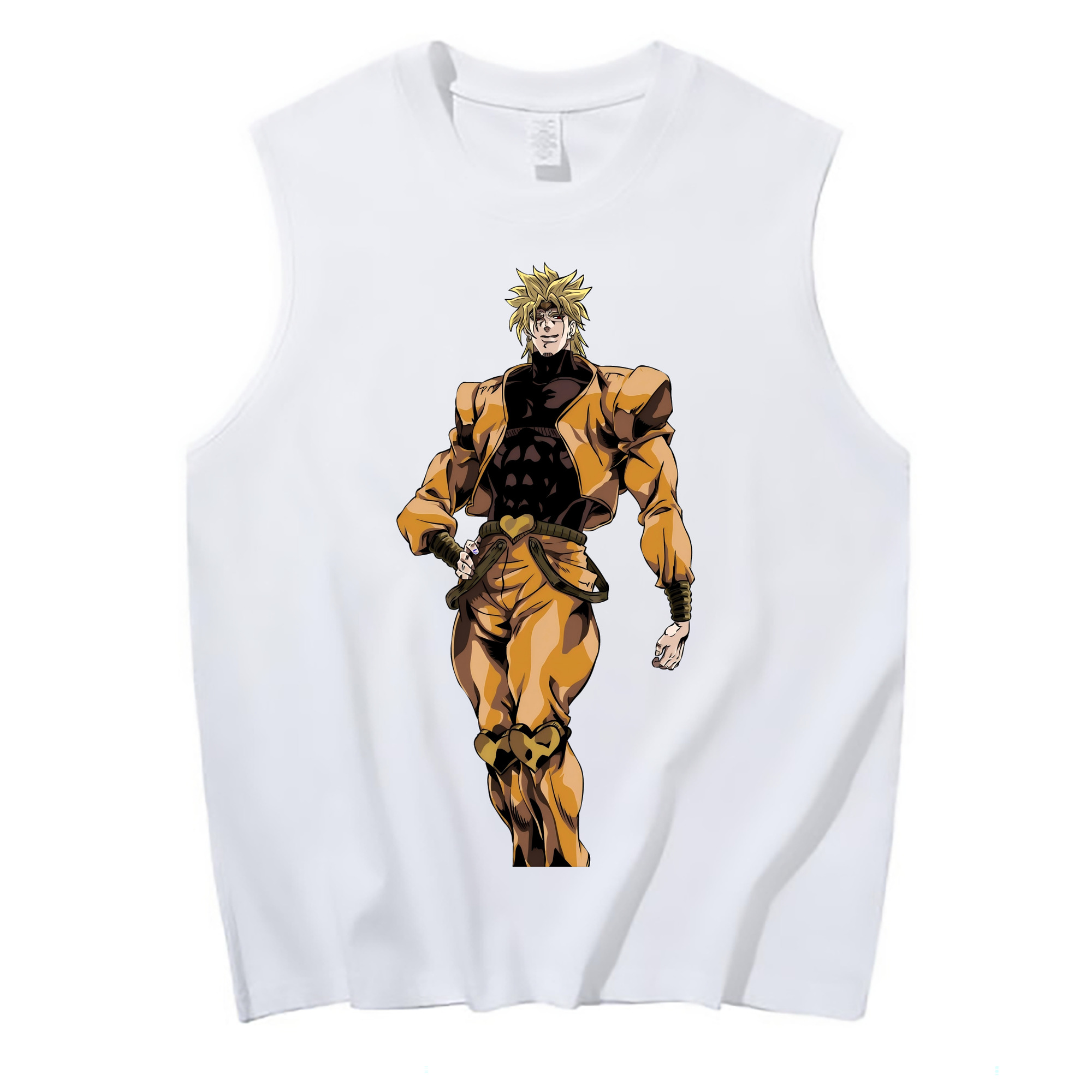 （画像用） ジョジョの奇妙な冒険 ディオ?ブランドー JoJo's Bizarre Adventure Dio Brando コットン100％タンクトップ（フロントプリント）