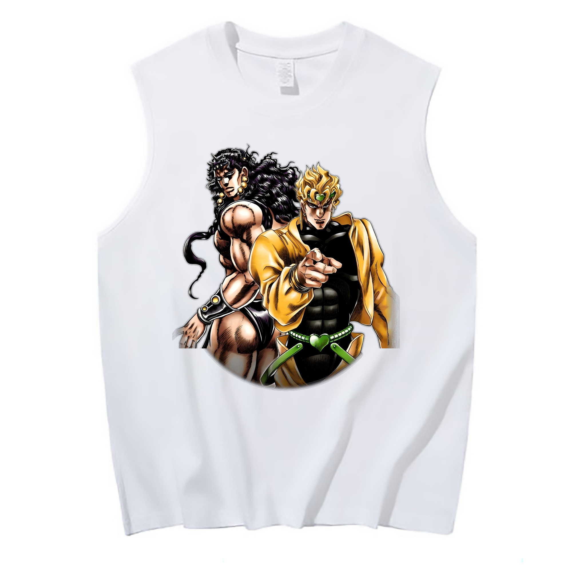 （画像用） ジョジョの奇妙な冒険 ディオ?ブランドー JoJo's Bizarre Adventure Dio Brando コットン100％タンクトップ（フロントプリント）