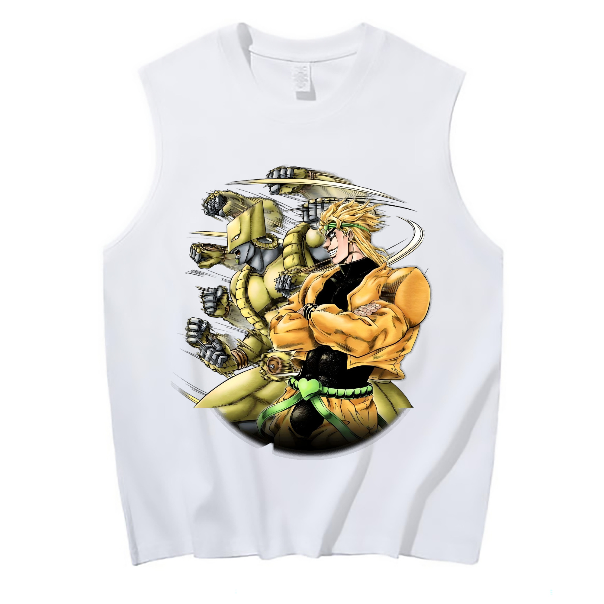（画像用） ジョジョの奇妙な冒険 ディオ?ブランドー JoJo's Bizarre Adventure Dio Brando コットン100％タンクトップ（フロントプリント）