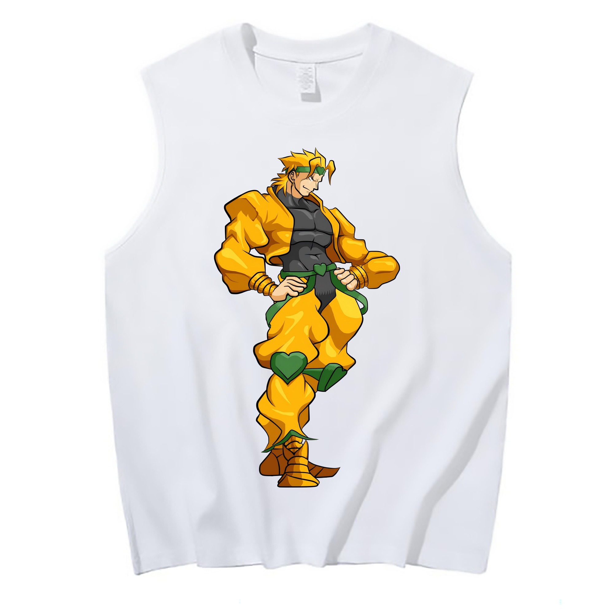 （画像用） ジョジョの奇妙な冒険 ディオ?ブランドー JoJo's Bizarre Adventure Dio Brando コットン100％タンクトップ（フロントプリント）