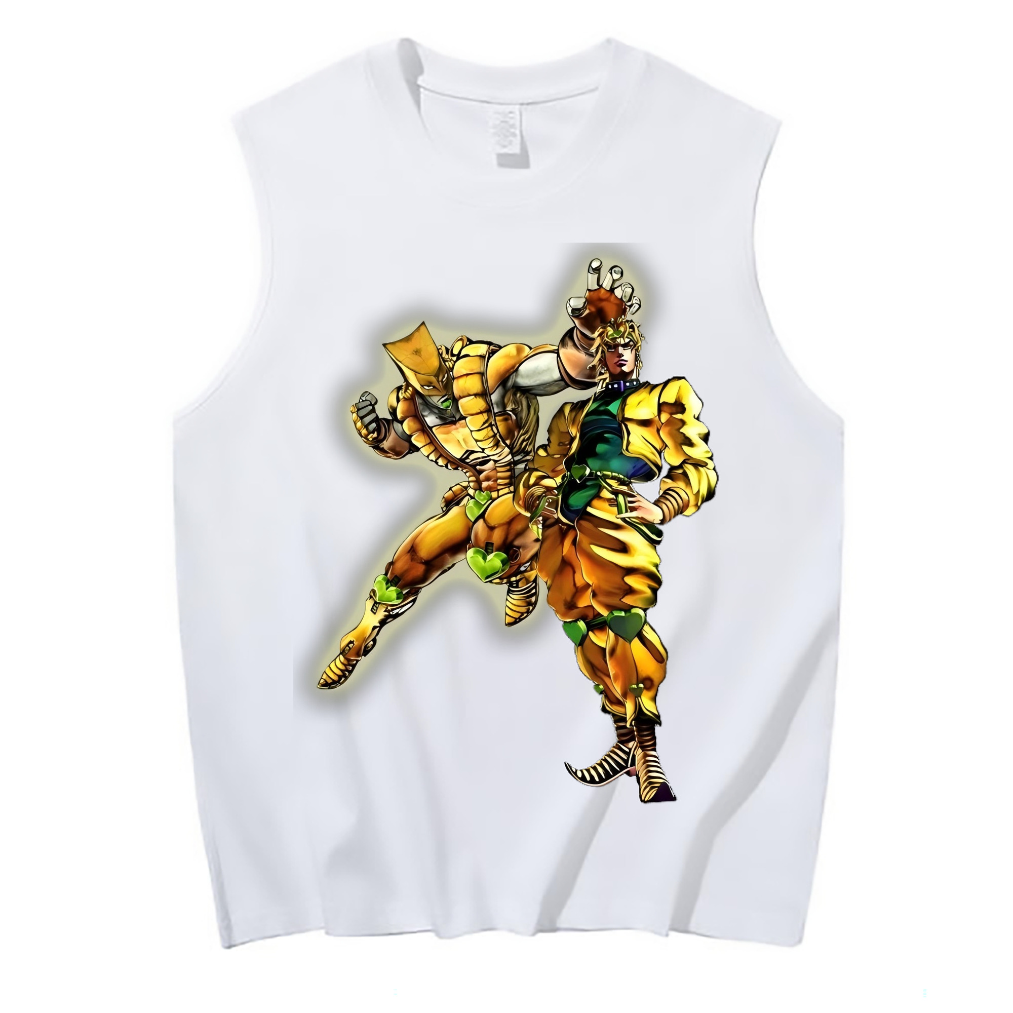 （画像用） ジョジョの奇妙な冒険 ディオ?ブランドー JoJo's Bizarre Adventure Dio Brando コットン100％タンクトップ（フロントプリント）