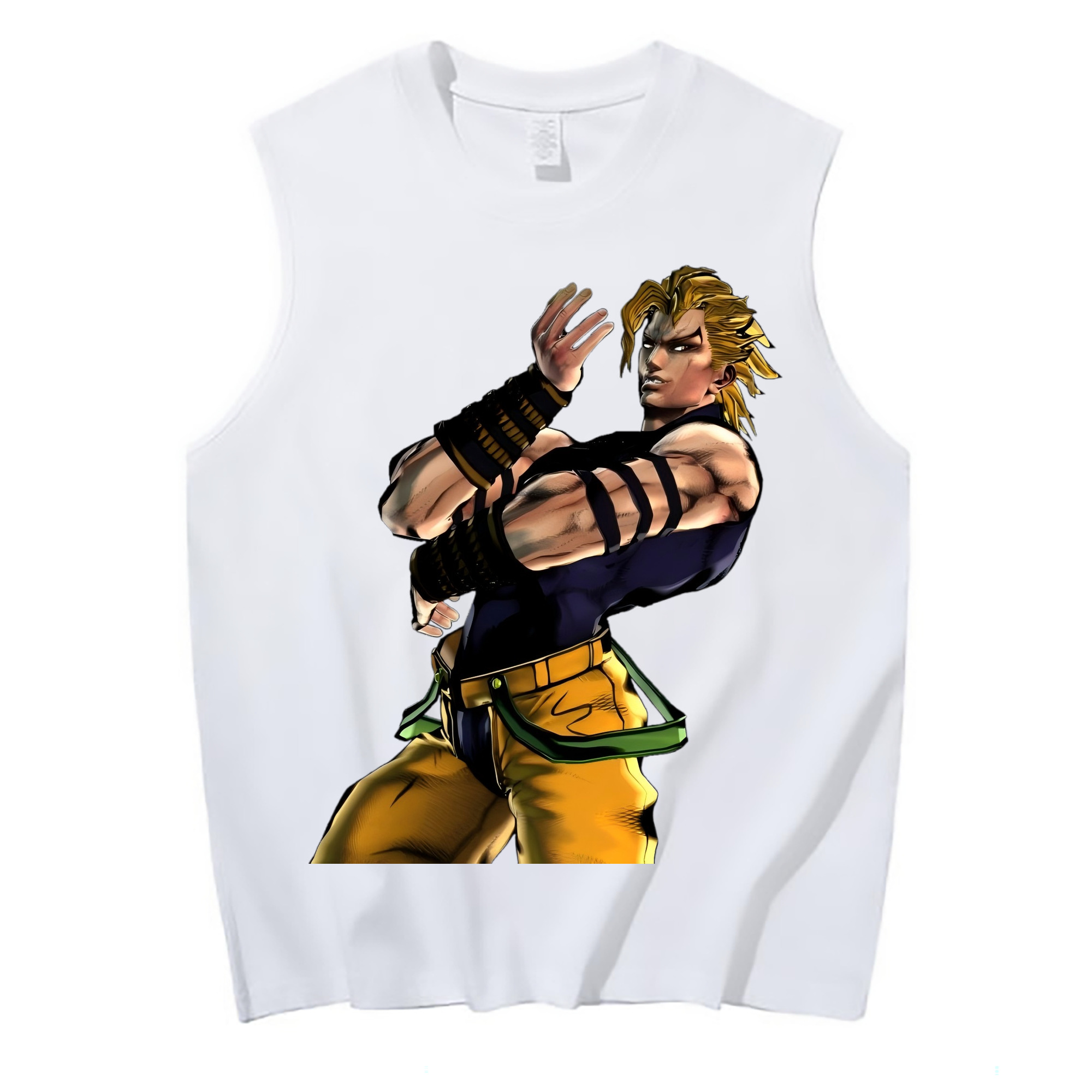 （画像用） ジョジョの奇妙な冒険 ディオ?ブランドー JoJo's Bizarre Adventure Dio Brando コットン100％タンクトップ（フロントプリント）