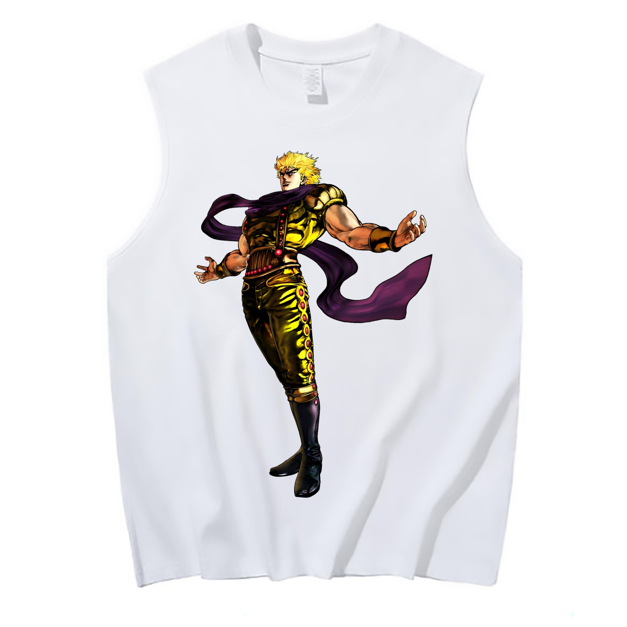 （画像用） ジョジョの奇妙な冒険 ディオ?ブランドー JoJo's Bizarre Adventure Dio Brando コットン100％タンクトップ（フロントプリント）