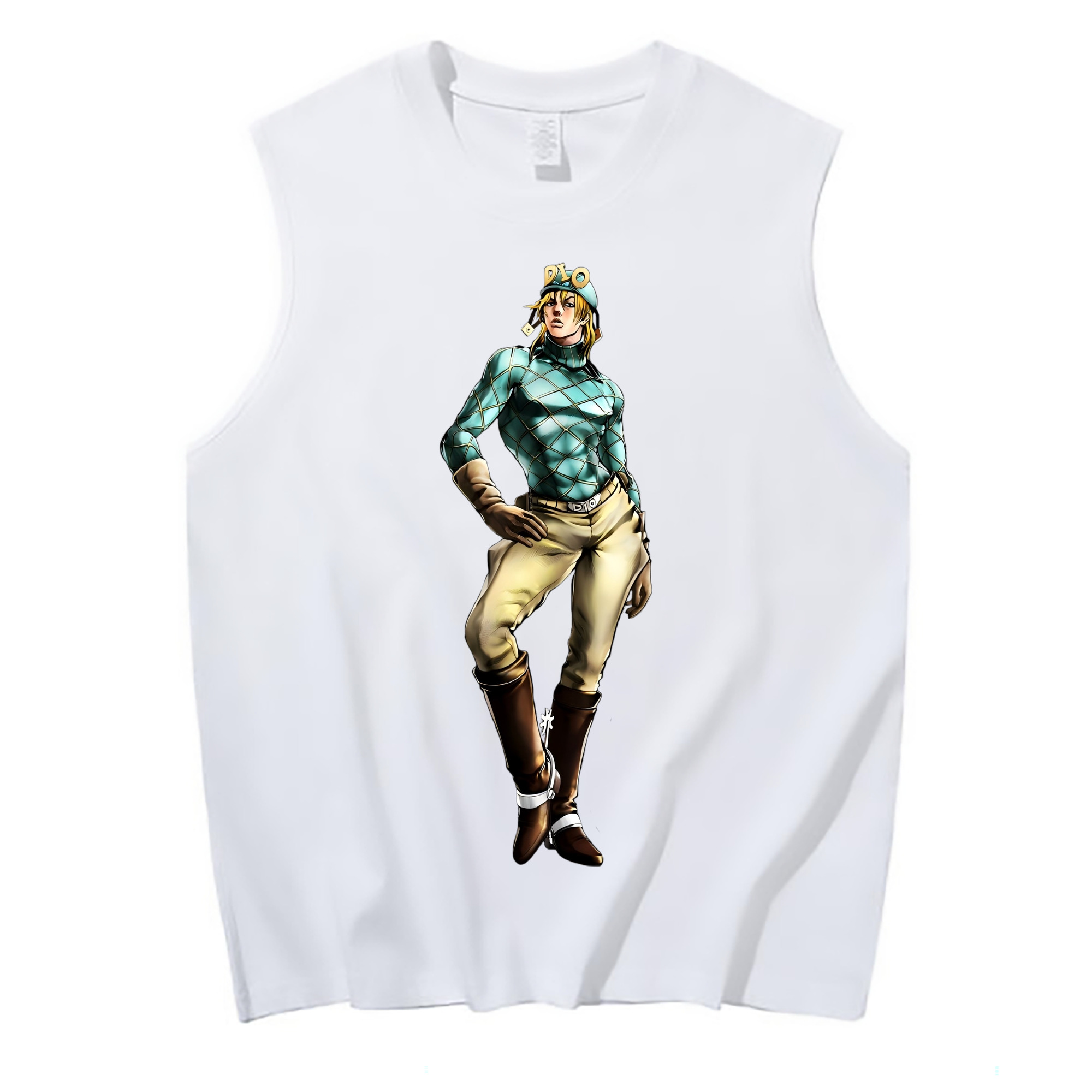 （画像用） ジョジョの奇妙な冒険 ディオ?ブランドー JoJo's Bizarre Adventure Dio Brando コットン100％タンクトップ（フロントプリント）
