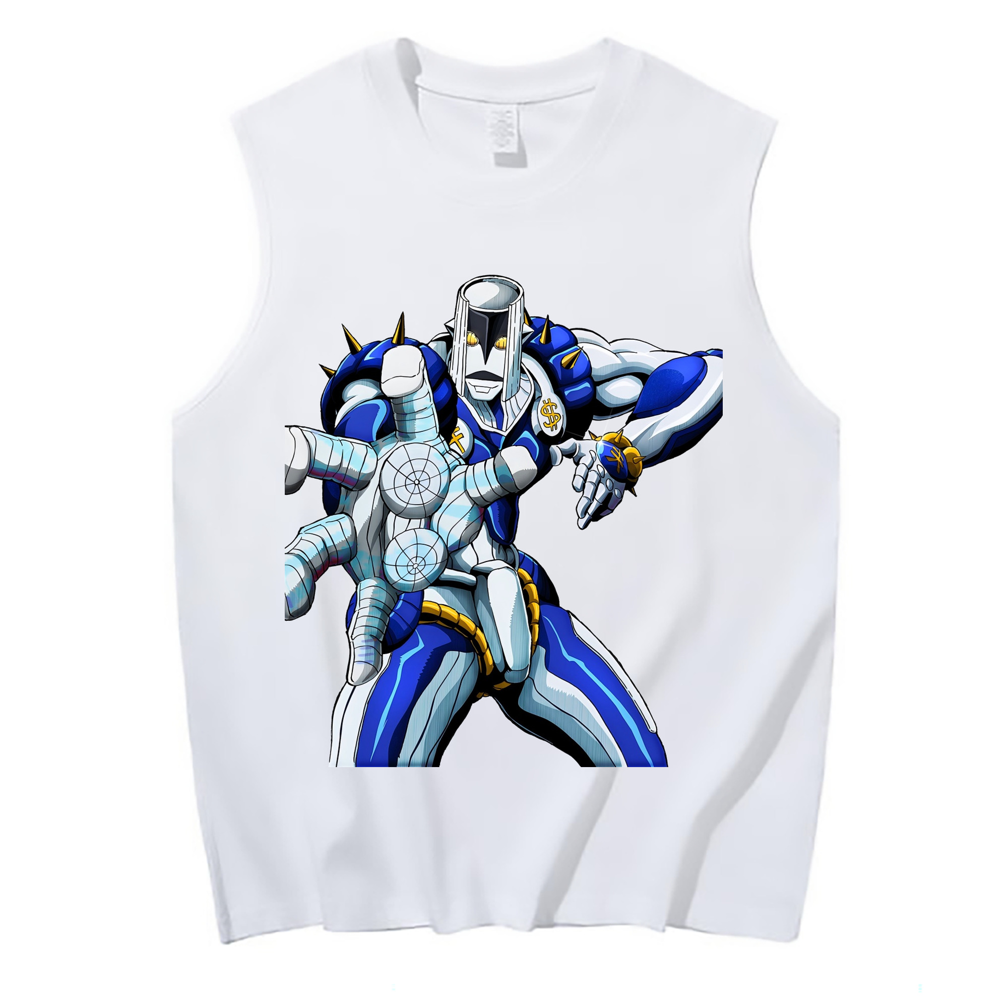 （画像用） ジョジョの奇妙な冒険 虹村億泰 にじむら おくやす JoJo's Bizarre Adventure Nijimura Okuyasu コットン100％タンクトップ（フロントプリント）